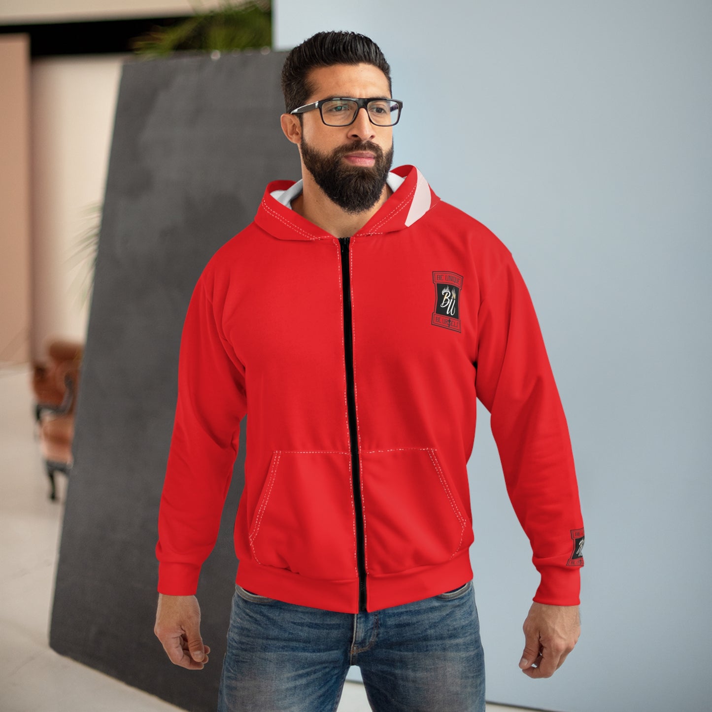 Urban Love Unisex Zip Hoodie, Streetwear Fashion, Comfortable Layer, Perfect Gift, Casual Wear, Urban Style, Cozy Apparel