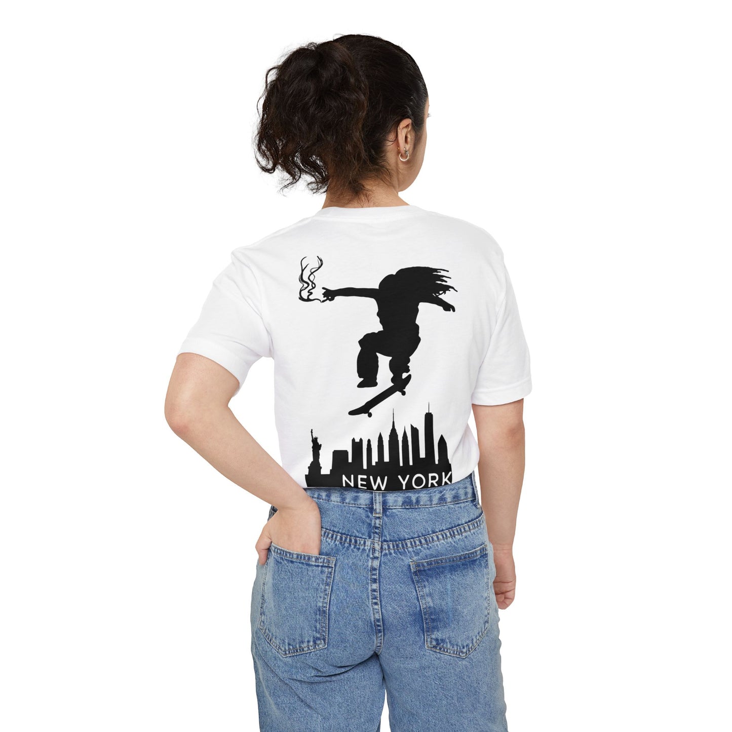 New York Skate Pocket T-Shirt, Unisex Casual Tee, Streetwear Gift, Summer Essential, Urban Style Clothing