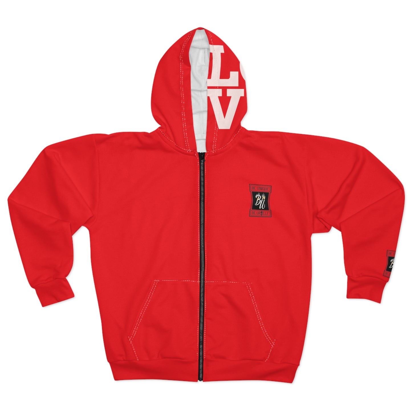 Urban Love Unisex Zip Hoodie, Streetwear Fashion, Comfortable Layer, Perfect Gift, Casual Wear, Urban Style, Cozy Apparel