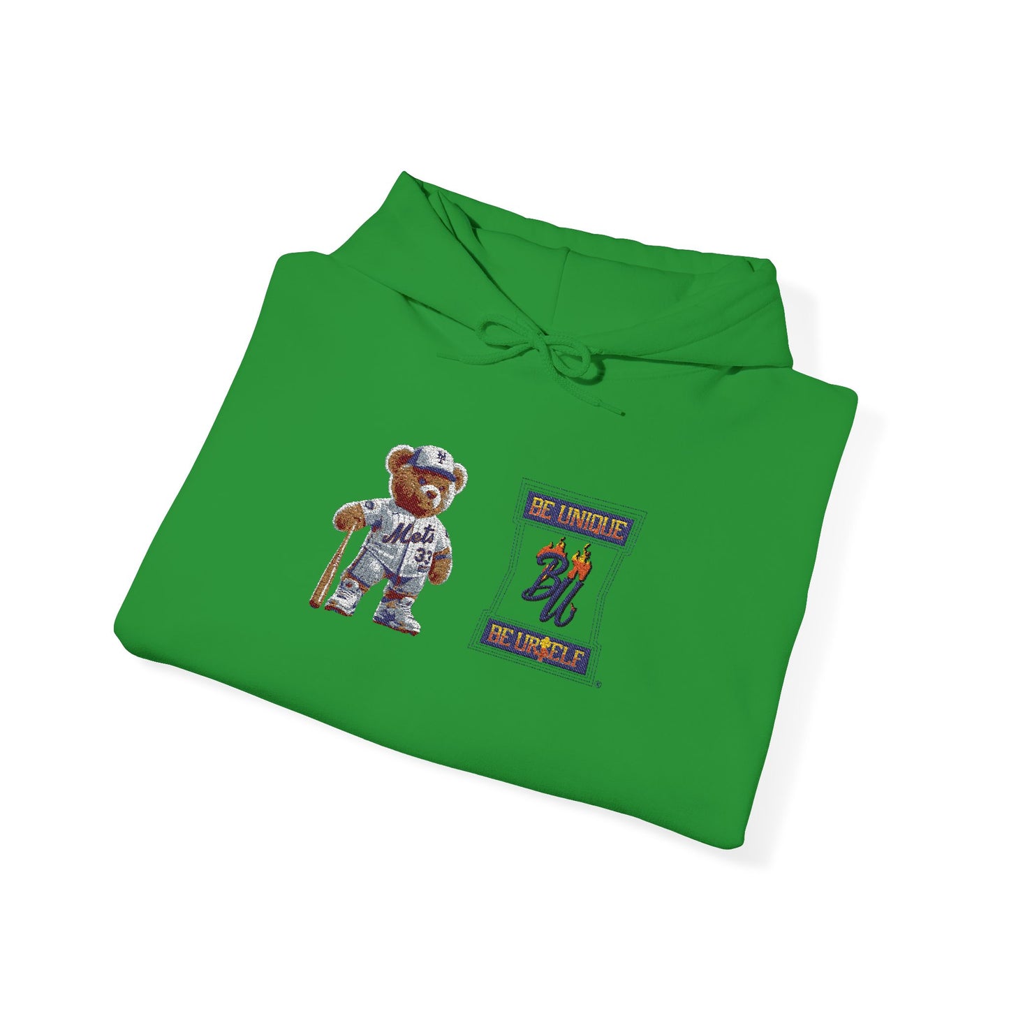 Space Bear Graphic Hoodie — Retro Astronaut Teddy Patch Sweatshirt