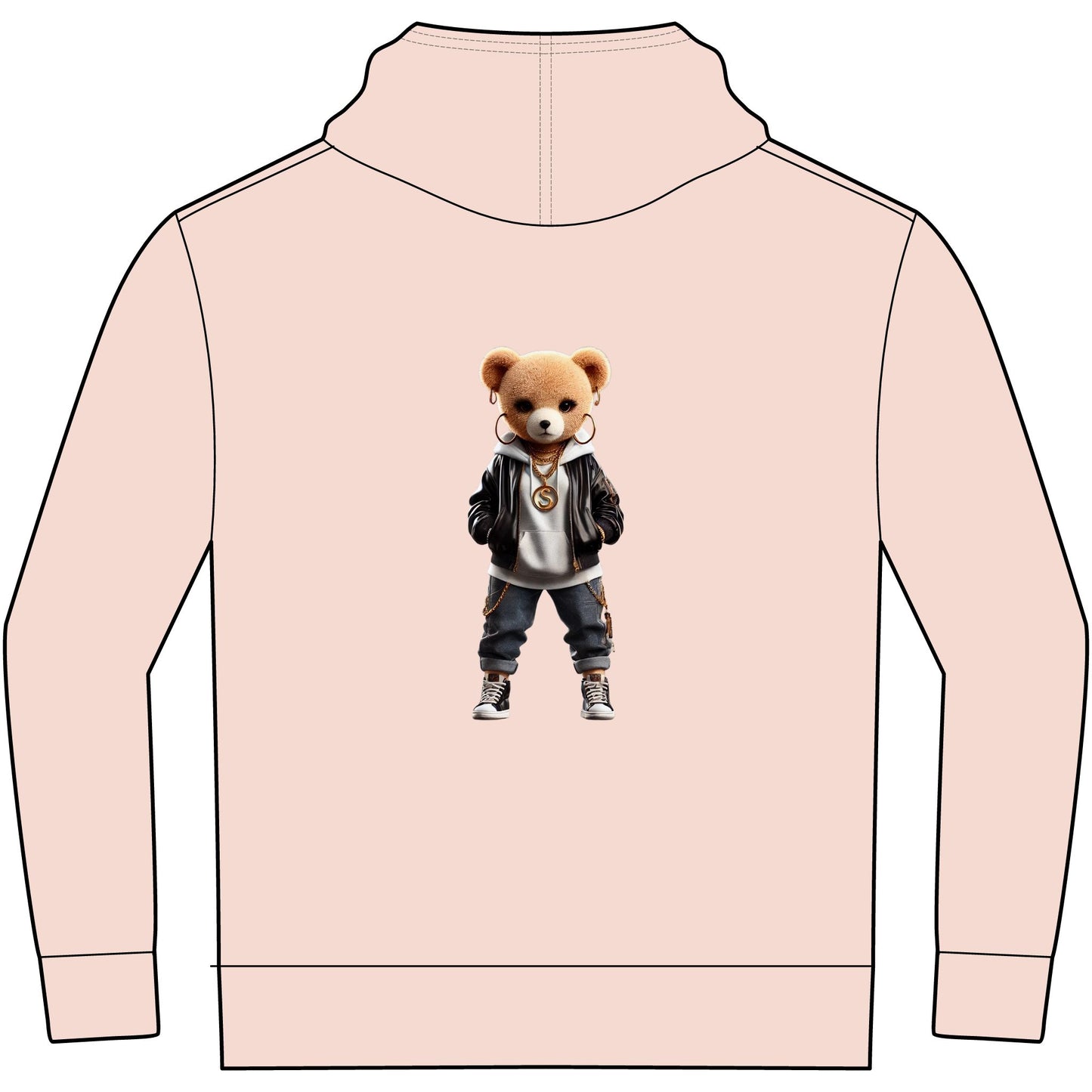 Youth V.I.T.™ Fleece Hoodie, Trendy Youth Hoodie, Stylish Bear Graphic Sweatshirt, Cozy Kids Wear, Perfect for Casual Outings