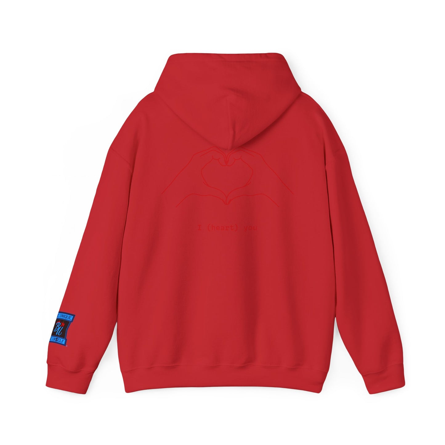 Heart Hands Hoodie — "I (heart) you" Minimal Valentine Sweatshirt