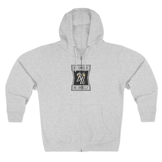 Inspirational Unisex Zip Hoodie - ‘Be Bold, Be Yourself’ - Trendy Graphic Hoodie, Cozy Casual Wear, Unique Gift for Her, Fashion Statement