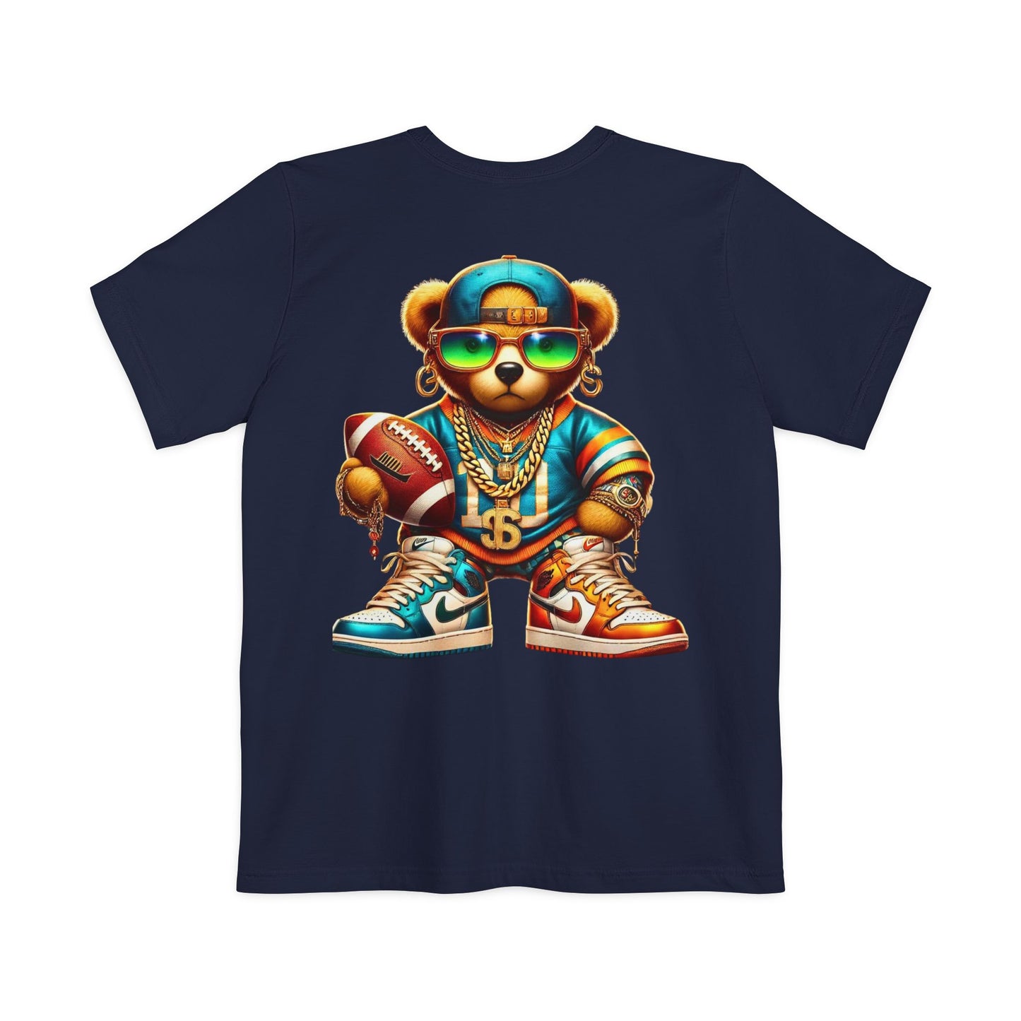 Trendy Hip-Hop Bear Pocket T-Shirt | Unisex Streetwear Tee | Cool Graphic Tee for Sports Lovers | Gift for Teens & Athletes