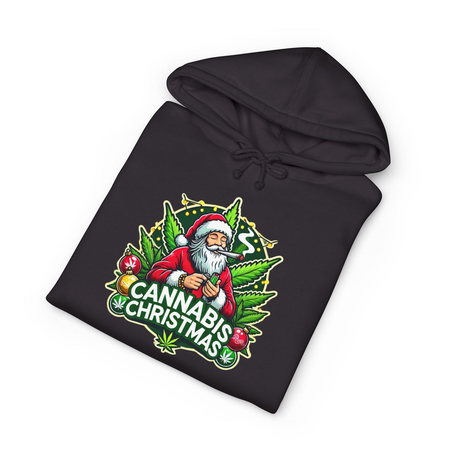 Cannabis Christmas Hoodie, Fun Holiday Apparel, Unisex Sweatshirt, Unique Gift for Cannabis Lovers, Festive Streetwear