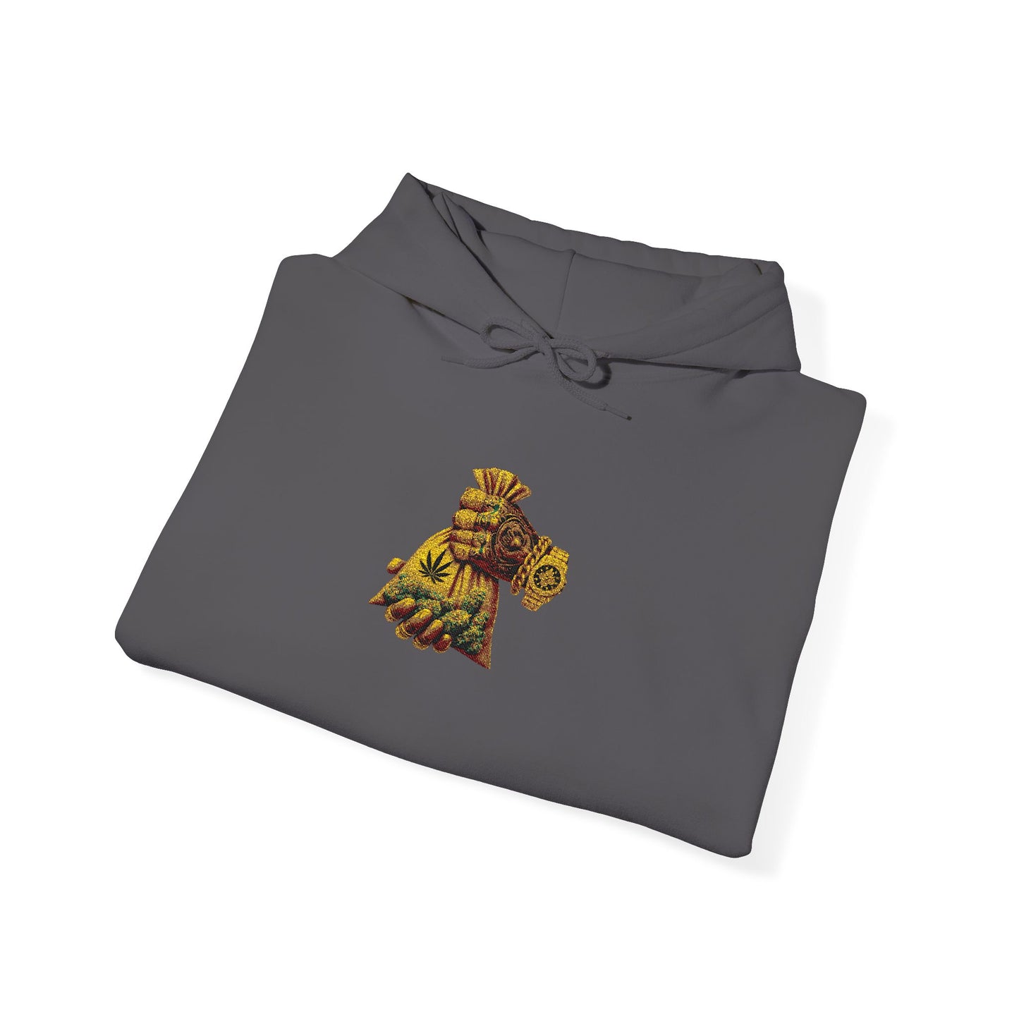 Hoodie — Golden Floral Teddy Bear Graphic Pullover