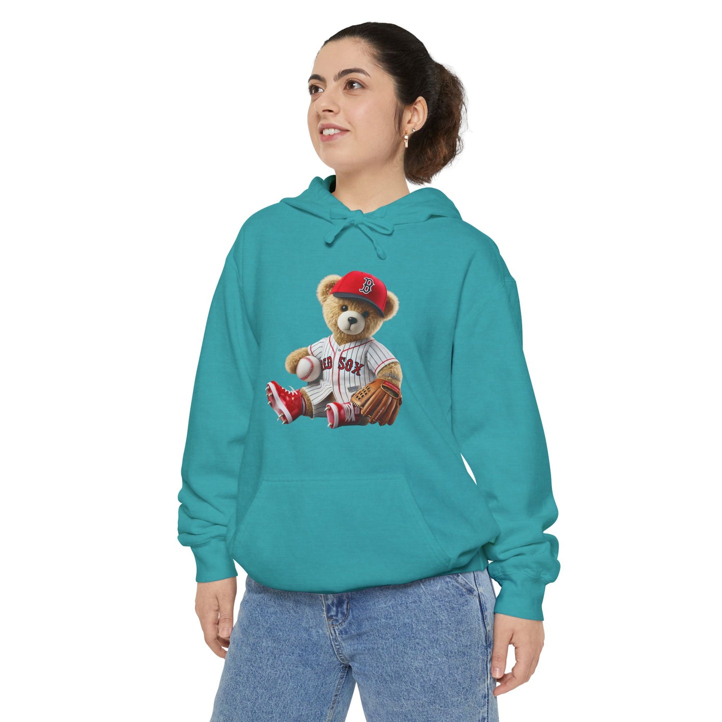 Baseball Bear Hoodie, Cute Unisex Pullover, Sports Gift, Cozy Streetwear, Perfect for Casual Outings, Baseball Fans