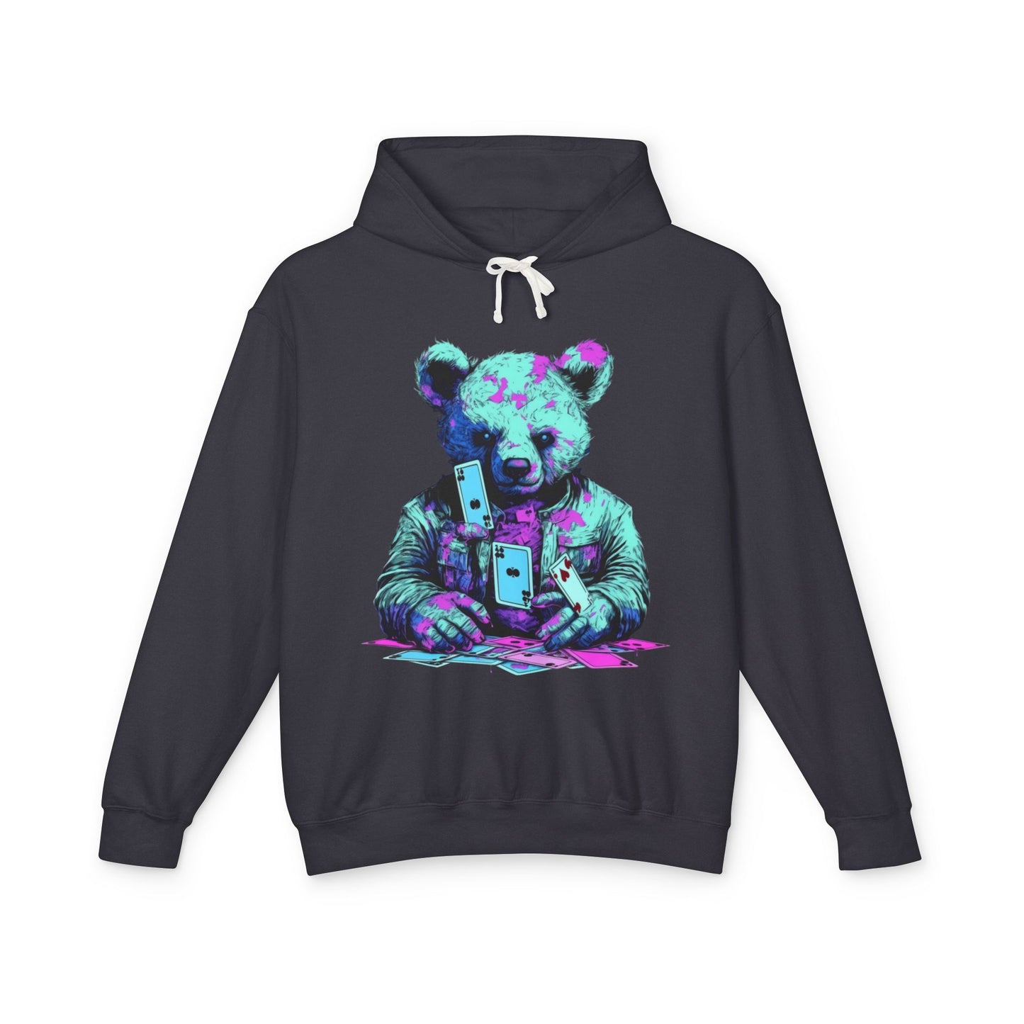 Colorful Bear Graphic Hoodie for Trendy Casual Wear