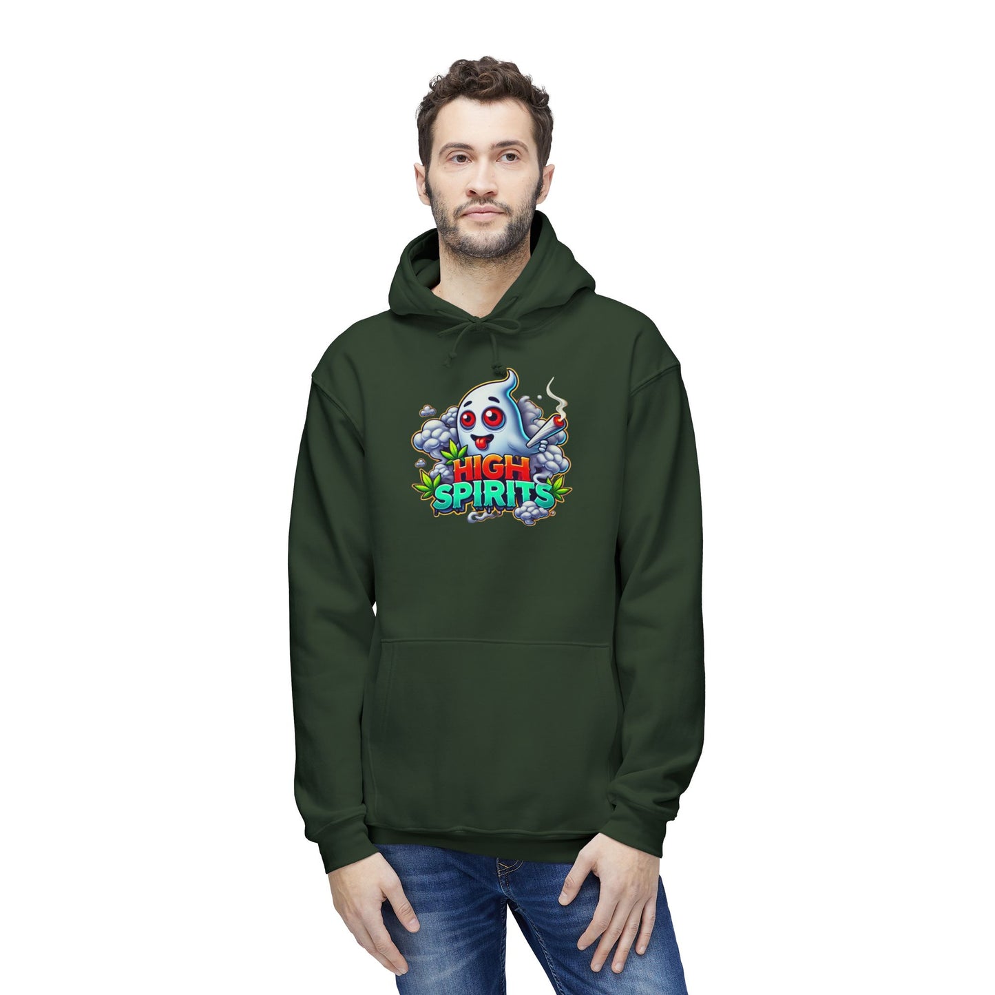 Unisex Hooded Sweatshirt - Halloween Ghost Design, Cozy Gift for Fall, Party Wear, Spooky Season, Casual Comfort