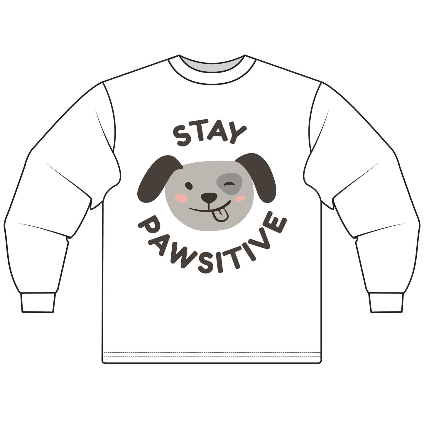 Unisex Long Sleeve T-Shirt, Stay Pawsitive Shirt, Be Unique Tee, Animal Lover Apparel, LGBTQ+ Pride Clothing, Everyday Casual Wear