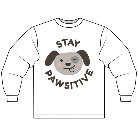 Unisex Long Sleeve T-Shirt, Stay Pawsitive Shirt, Be Unique Tee, Animal Lover Apparel, LGBTQ+ Pride Clothing, Everyday Casual Wear