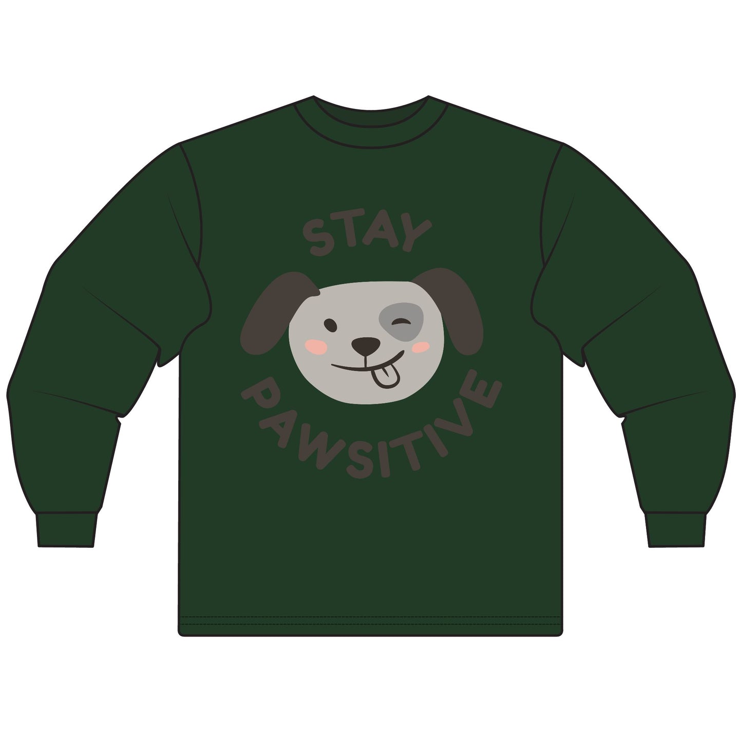 Unisex Long Sleeve T-Shirt, Stay Pawsitive Shirt, Be Unique Tee, Animal Lover Apparel, LGBTQ+ Pride Clothing, Everyday Casual Wear