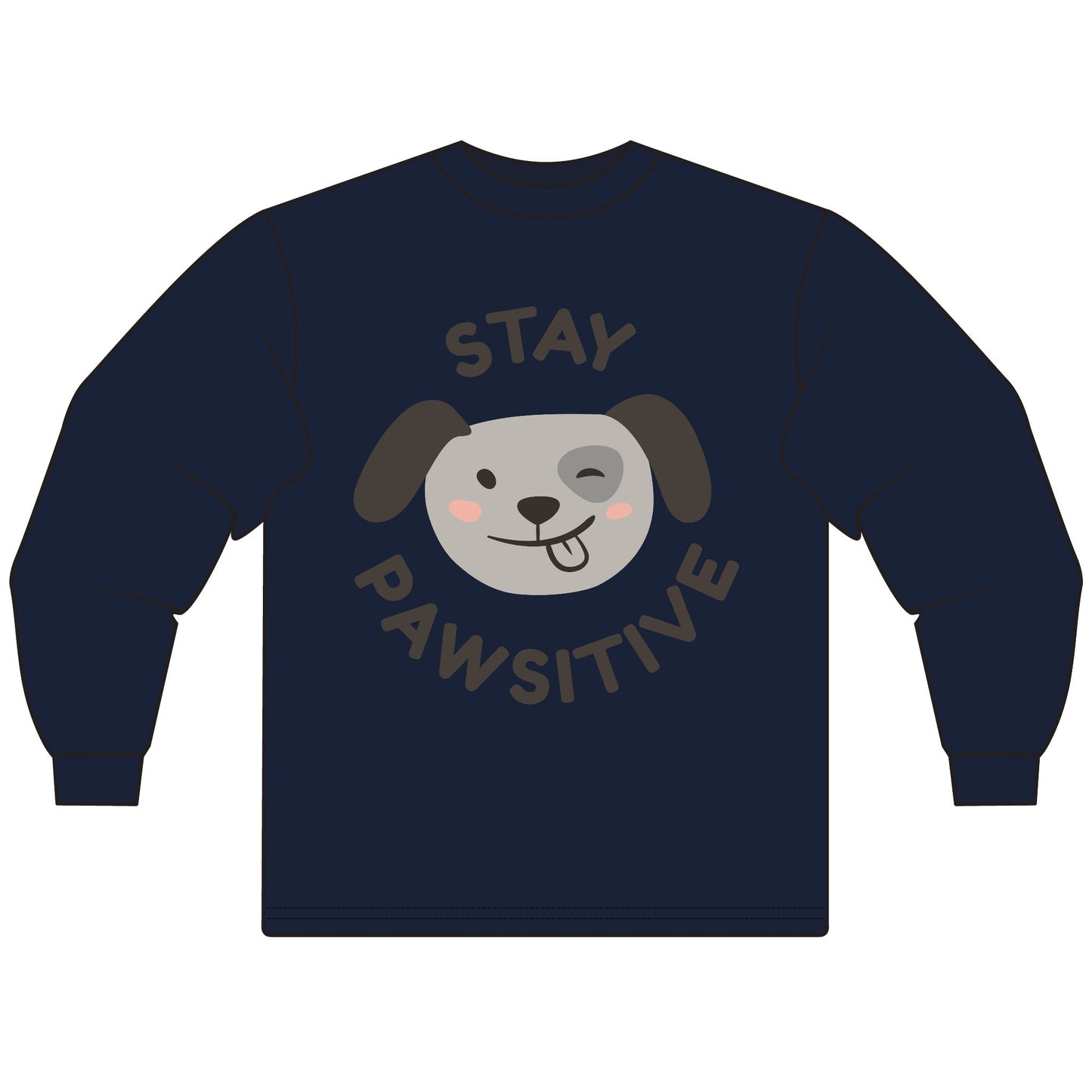 Unisex Long Sleeve T-Shirt, Stay Pawsitive Shirt, Be Unique Tee, Animal Lover Apparel, LGBTQ+ Pride Clothing, Everyday Casual Wear