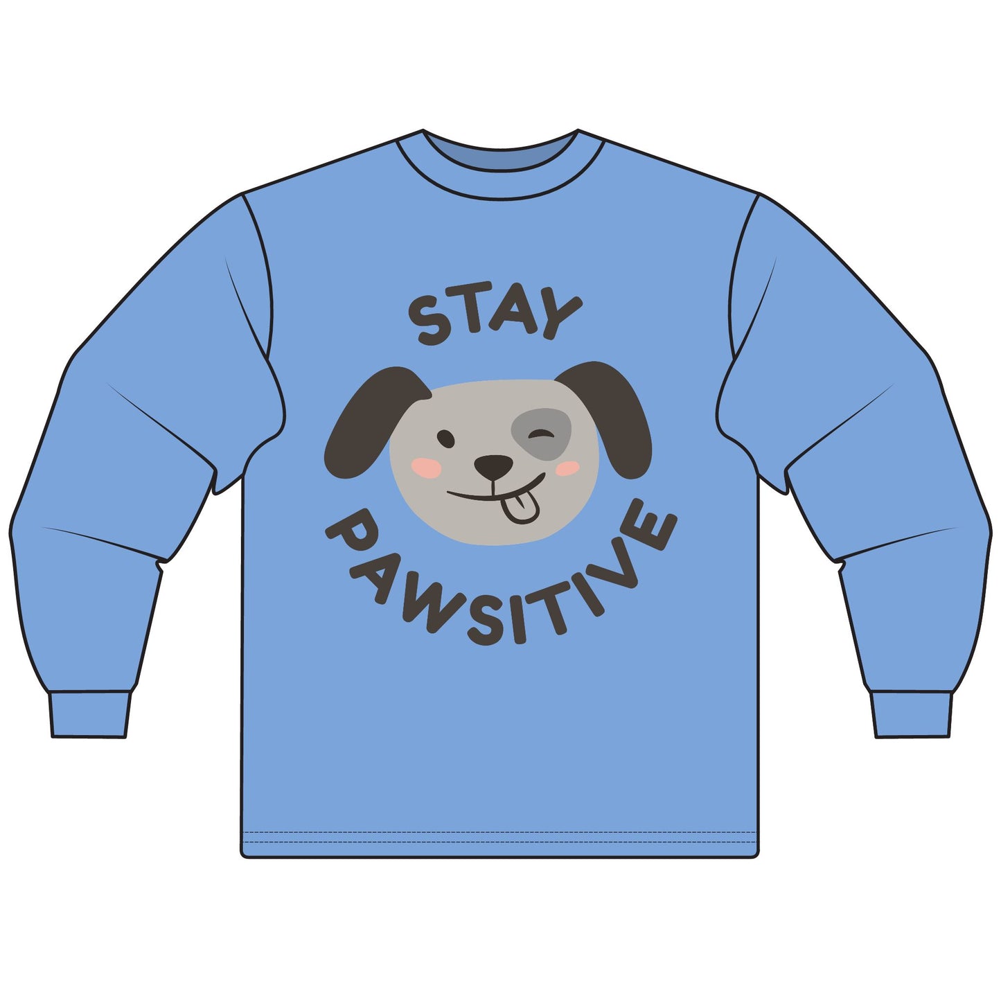 Unisex Long Sleeve T-Shirt, Stay Pawsitive Shirt, Be Unique Tee, Animal Lover Apparel, LGBTQ+ Pride Clothing, Everyday Casual Wear