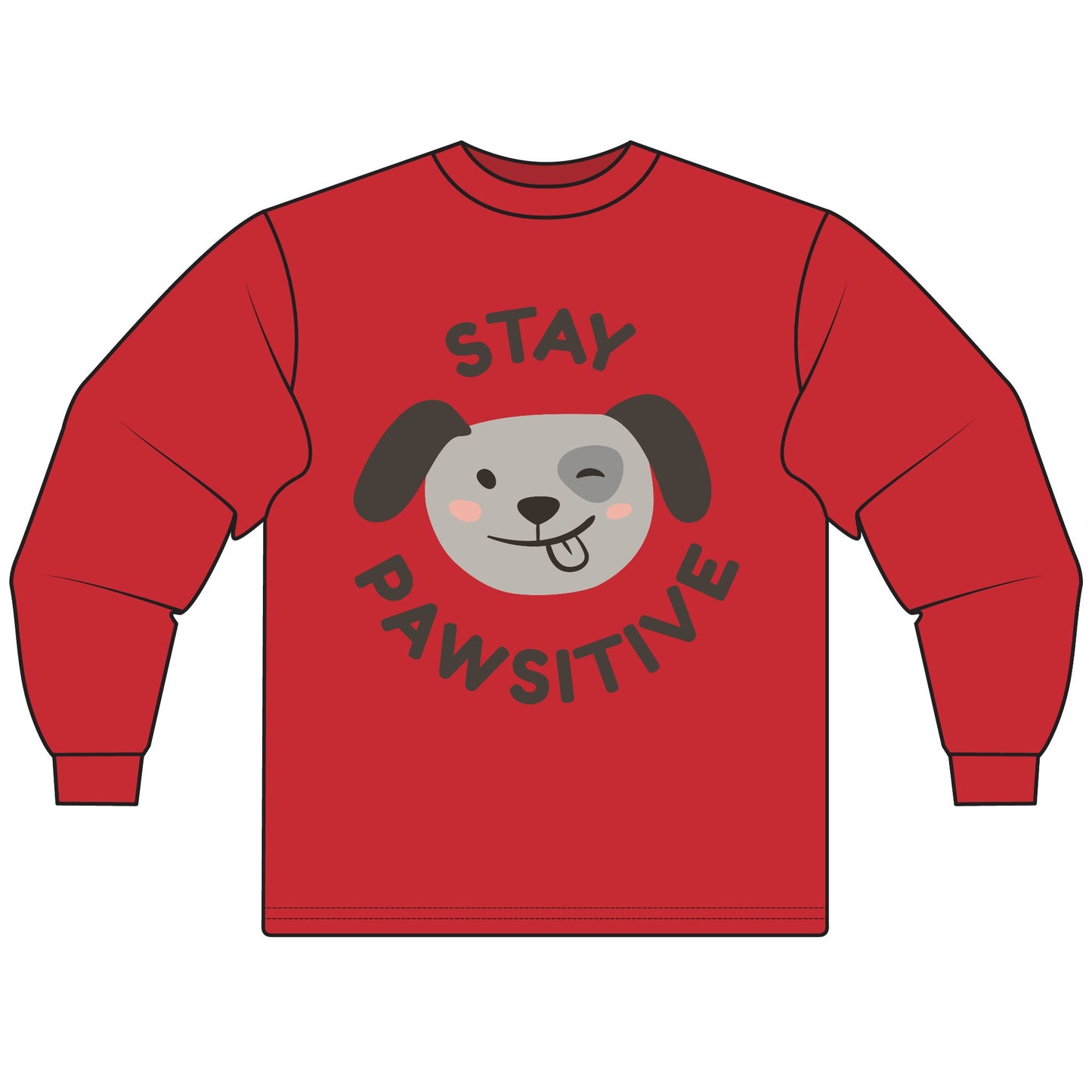 Unisex Long Sleeve T-Shirt, Stay Pawsitive Shirt, Be Unique Tee, Animal Lover Apparel, LGBTQ+ Pride Clothing, Everyday Casual Wear