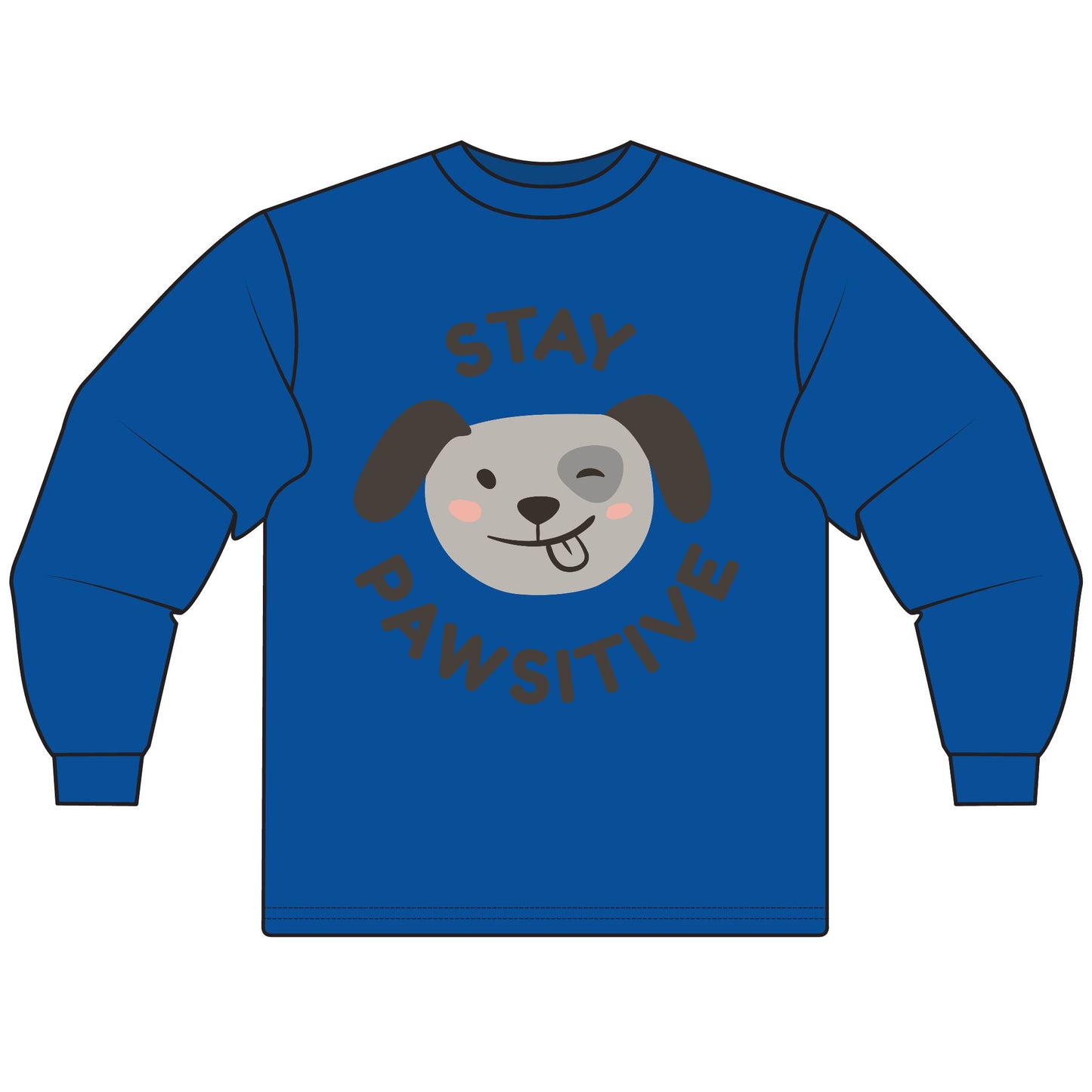 Unisex Long Sleeve T-Shirt, Stay Pawsitive Shirt, Be Unique Tee, Animal Lover Apparel, LGBTQ+ Pride Clothing, Everyday Casual Wear