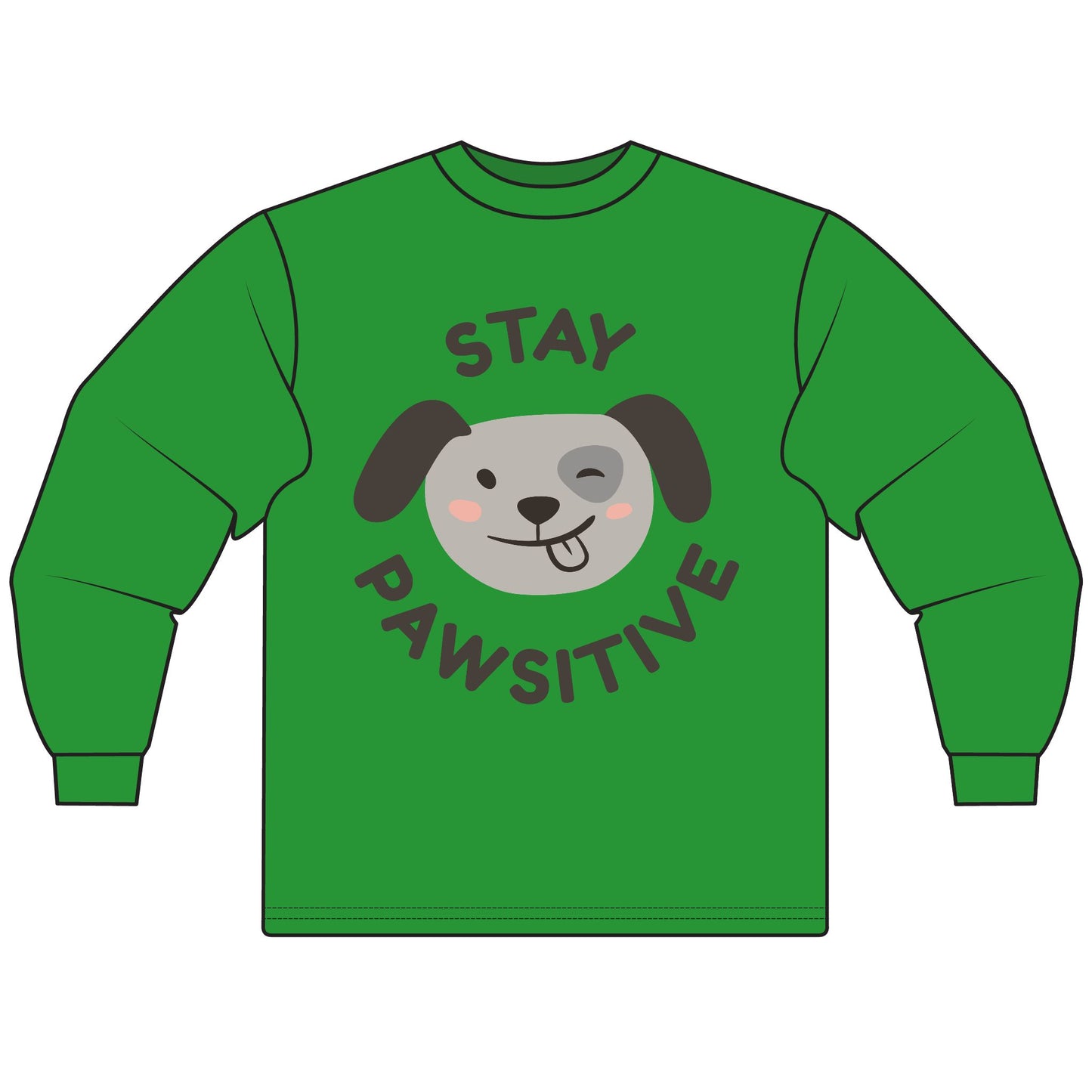 Unisex Long Sleeve T-Shirt, Stay Pawsitive Shirt, Be Unique Tee, Animal Lover Apparel, LGBTQ+ Pride Clothing, Everyday Casual Wear