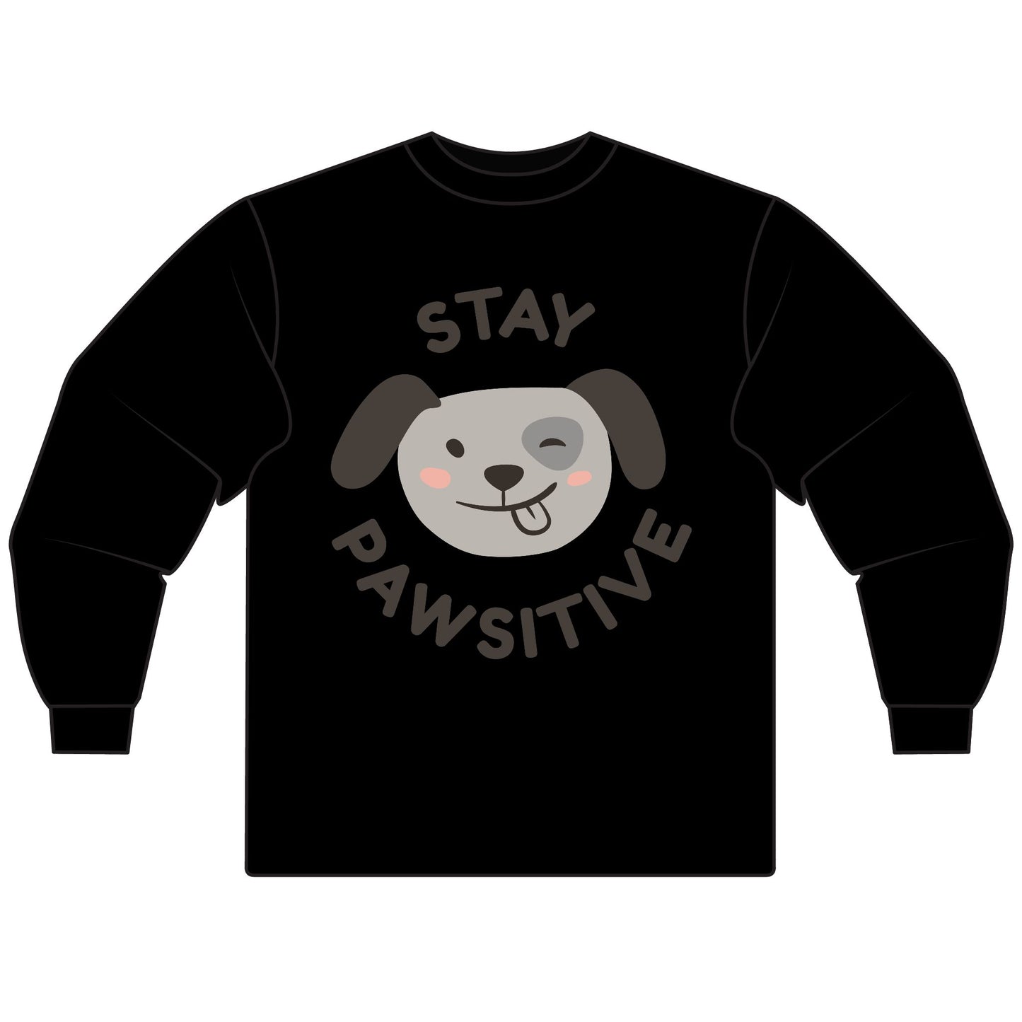 Unisex Long Sleeve T-Shirt, Stay Pawsitive Shirt, Be Unique Tee, Animal Lover Apparel, LGBTQ+ Pride Clothing, Everyday Casual Wear