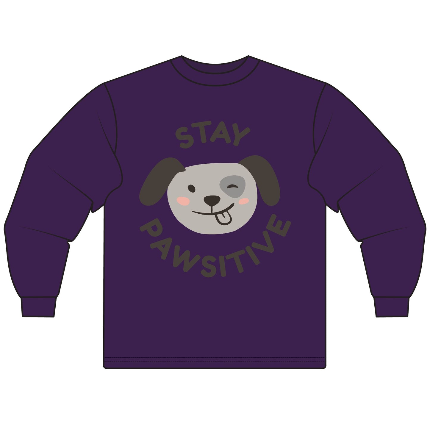 Unisex Long Sleeve T-Shirt, Stay Pawsitive Shirt, Be Unique Tee, Animal Lover Apparel, LGBTQ+ Pride Clothing, Everyday Casual Wear
