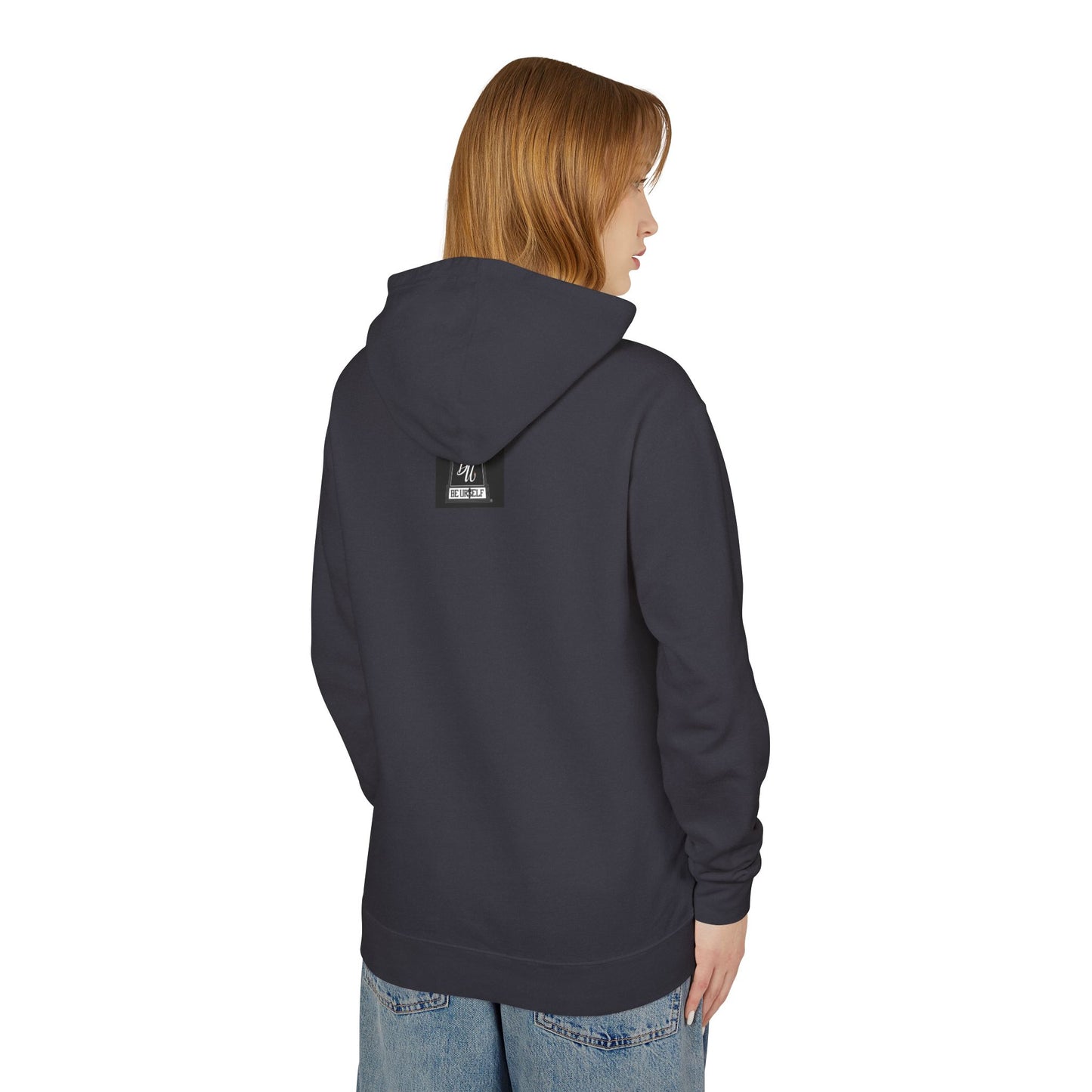 Whimsical Hooded Sweatshirt with Green Character, Cool Casual Wear, Gift for Her, Autumn Fashion, Cozy Relaxed Style, Fun Graphic Apparel