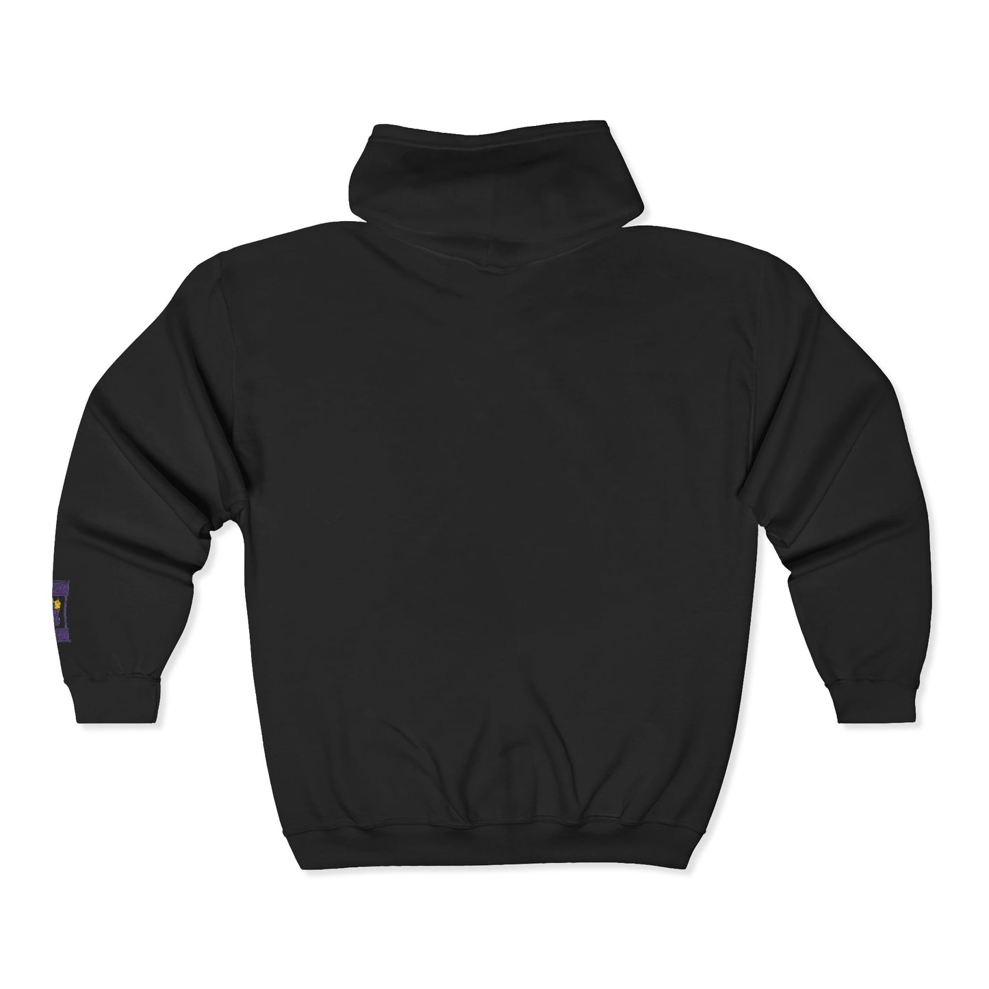 Tarot Cat Zip Hoodie — "The High Priestess" Minimal Chest & Sleeve Design