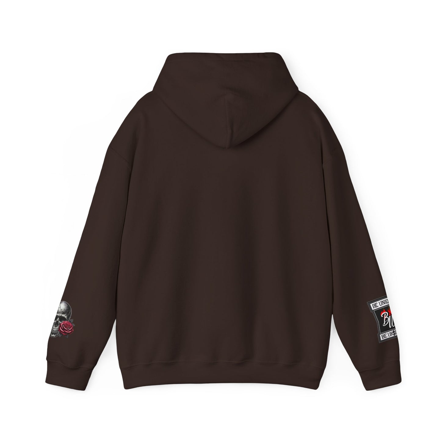 Skull & Rose Hoodie — Vintage Tattoo Sleeve Graphic Hooded Sweatshirt