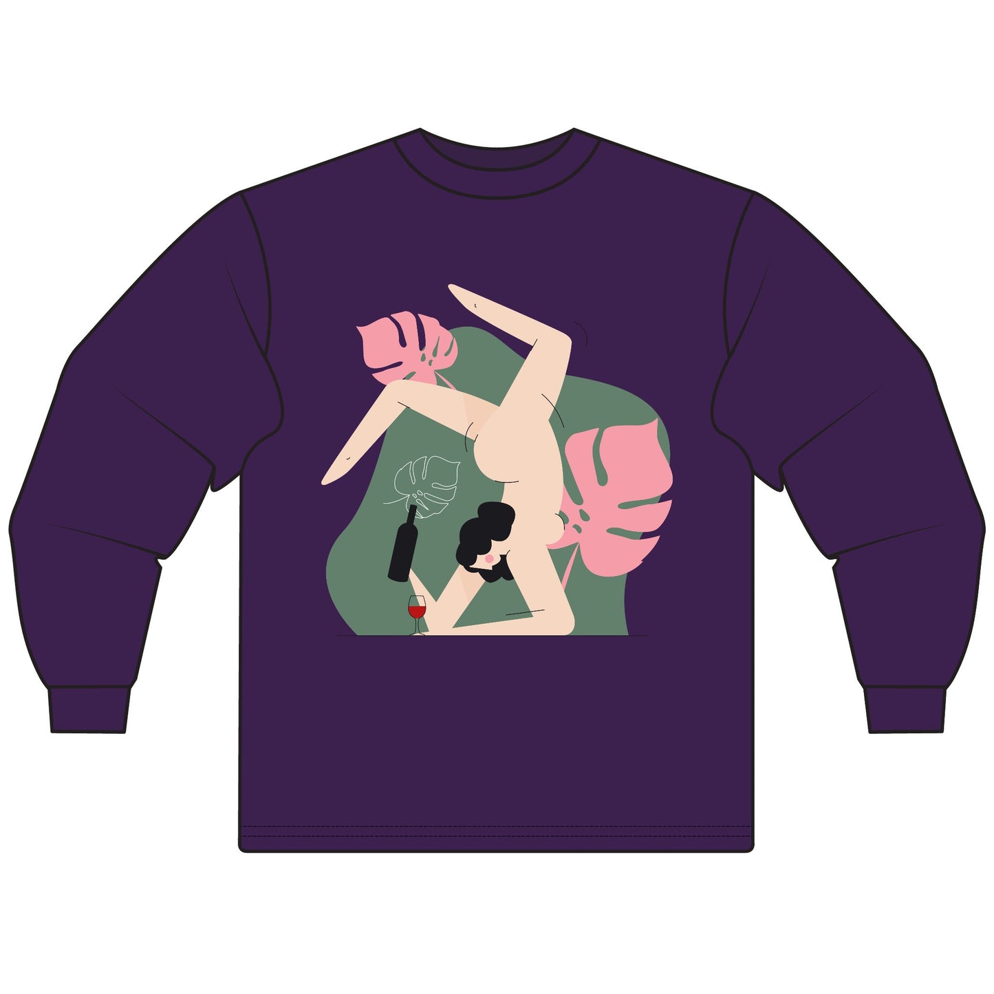 Artistic Long Sleeve T-Shirt, Unique Graphic Tee, Comfortable Streetwear, Gift for Friends, Casual Wear