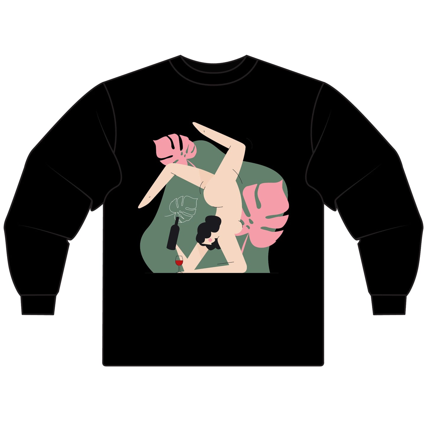 Artistic Long Sleeve T-Shirt, Unique Graphic Tee, Comfortable Streetwear, Gift for Friends, Casual Wear