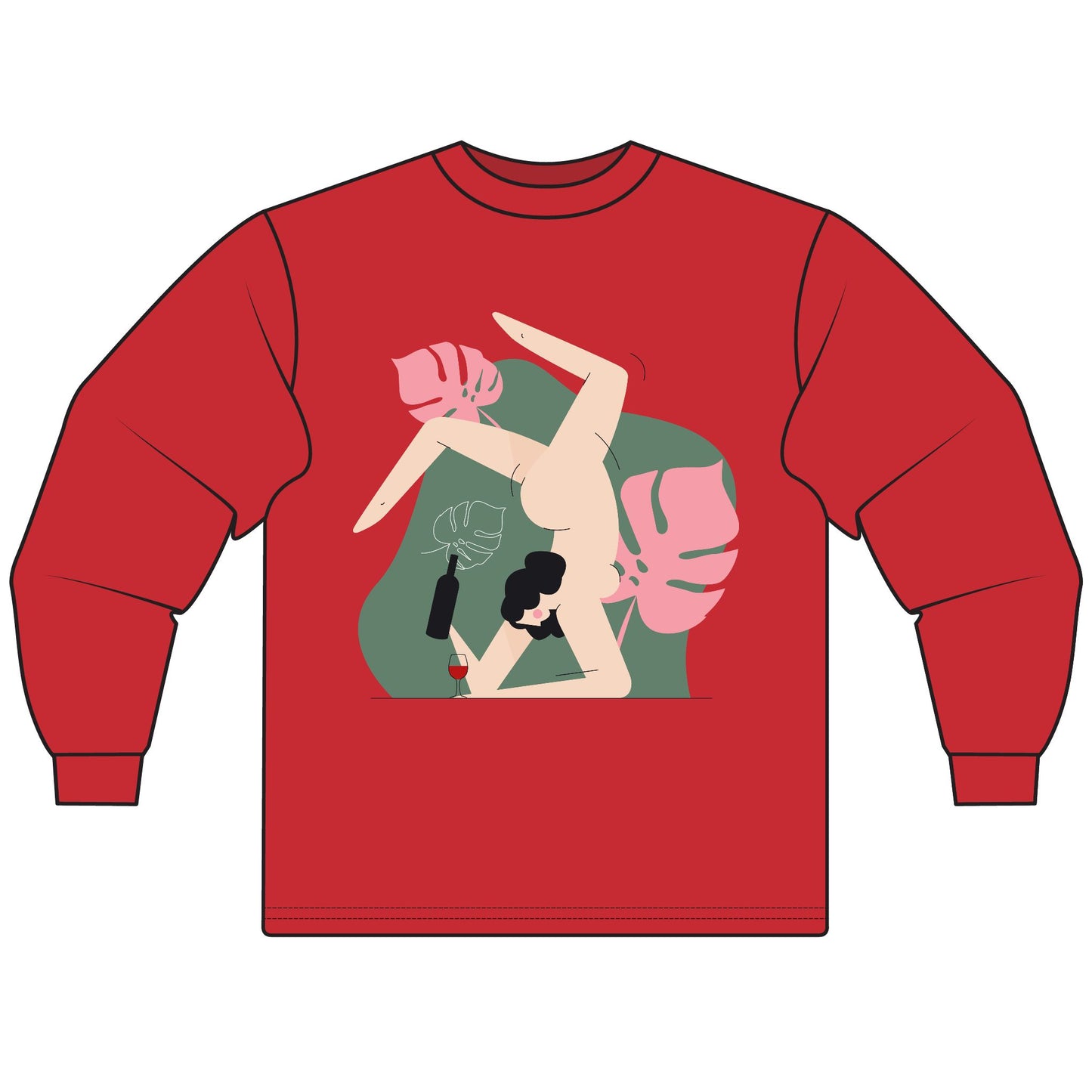 Artistic Long Sleeve T-Shirt, Unique Graphic Tee, Comfortable Streetwear, Gift for Friends, Casual Wear