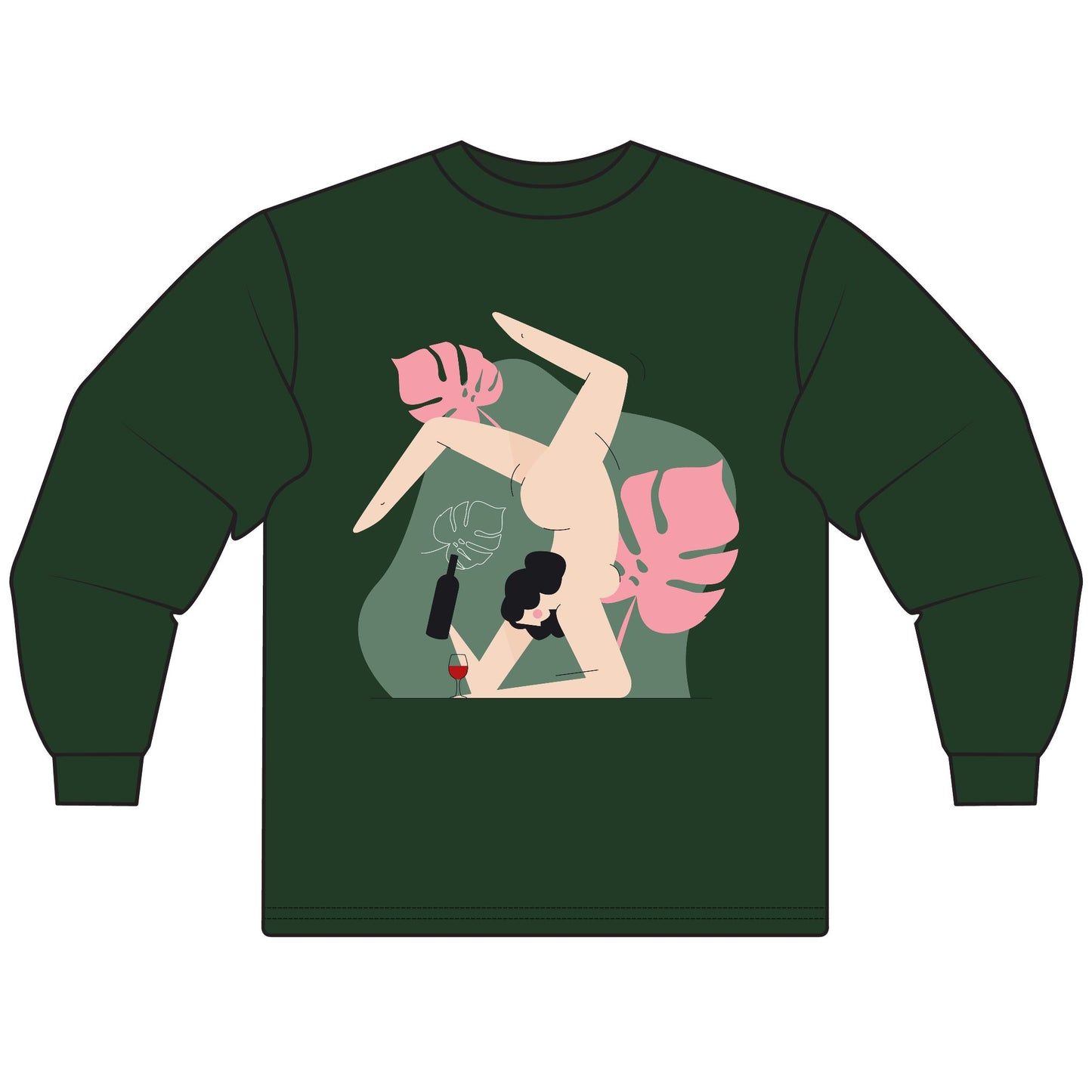 Artistic Long Sleeve T-Shirt, Unique Graphic Tee, Comfortable Streetwear, Gift for Friends, Casual Wear