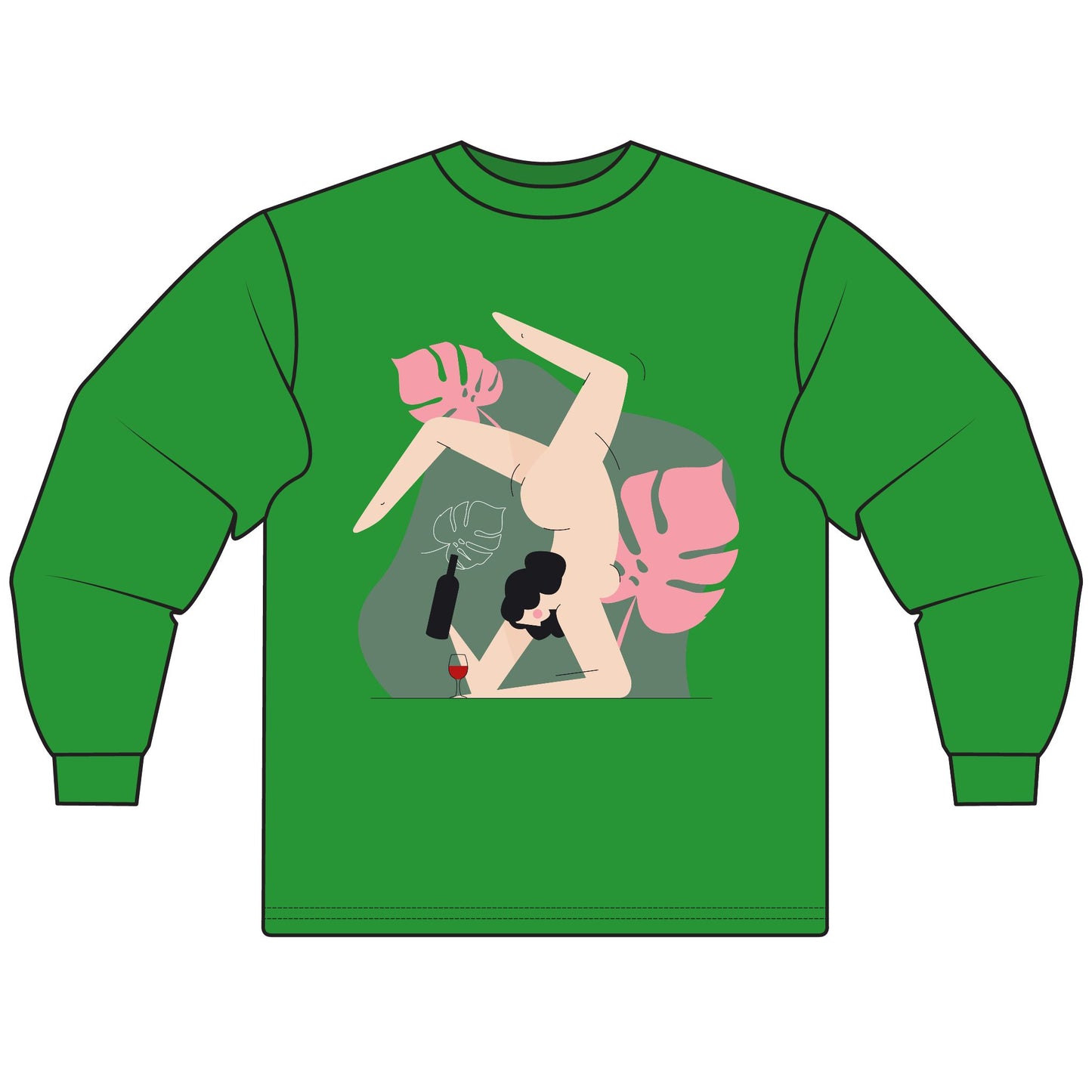 Artistic Long Sleeve T-Shirt, Unique Graphic Tee, Comfortable Streetwear, Gift for Friends, Casual Wear
