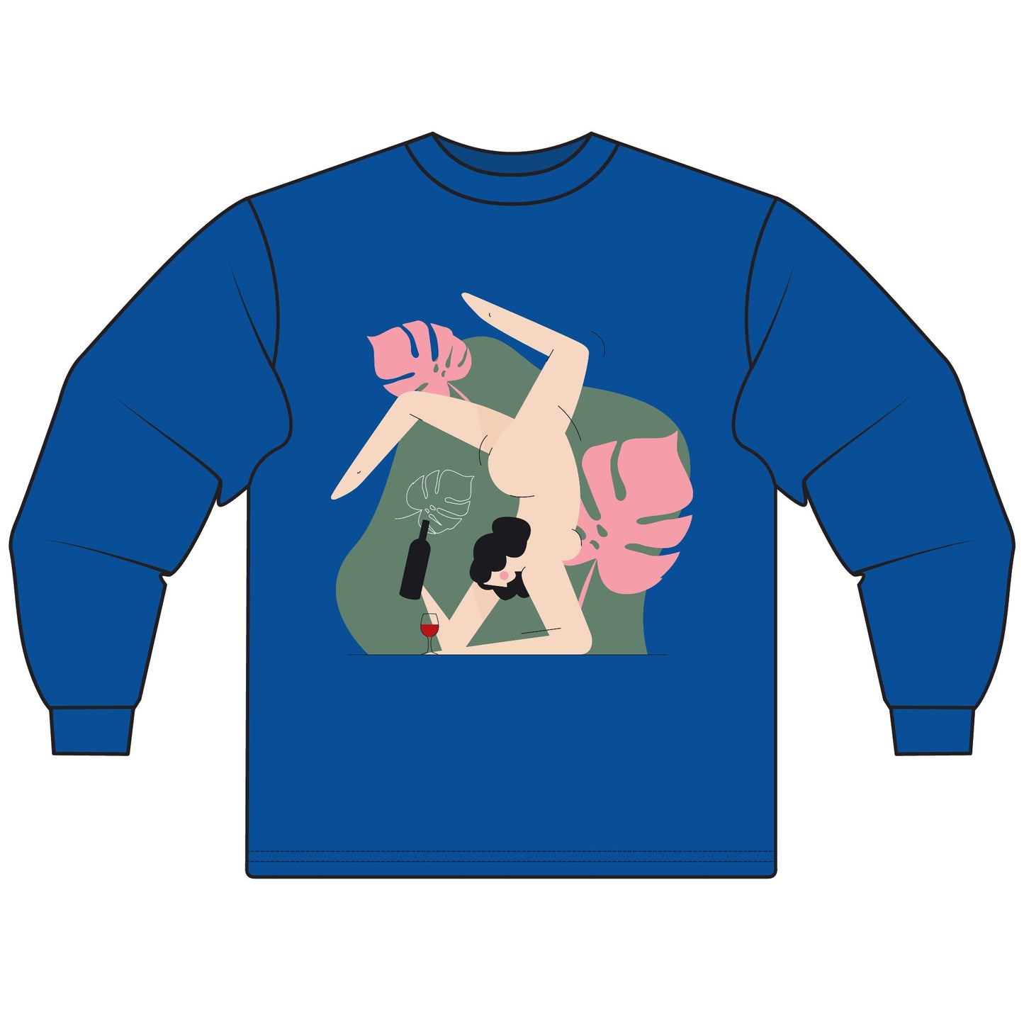 Artistic Long Sleeve T-Shirt, Unique Graphic Tee, Comfortable Streetwear, Gift for Friends, Casual Wear