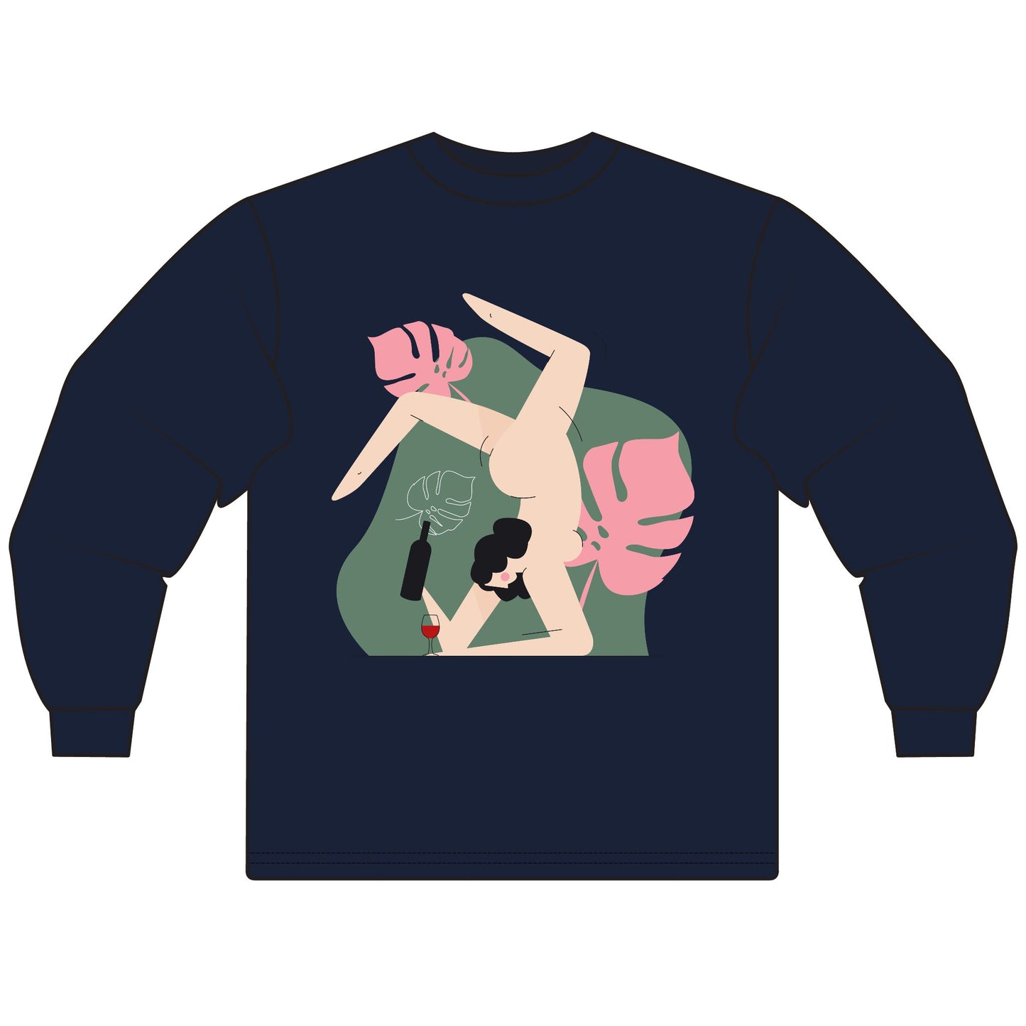 Artistic Long Sleeve T-Shirt, Unique Graphic Tee, Comfortable Streetwear, Gift for Friends, Casual Wear