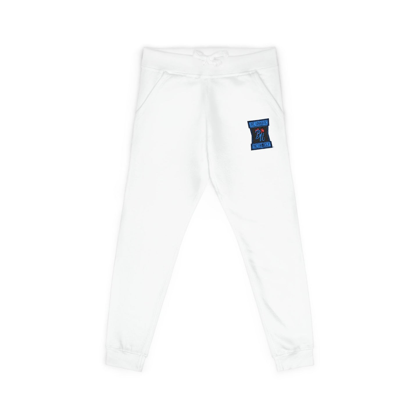 Embroidered Hourglass Joggers — Cozy Coral Fleece Sweatpants