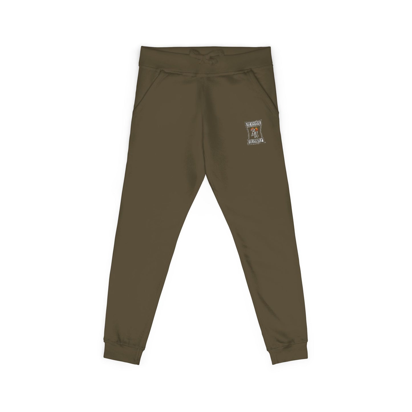 Embroidered Coral Sweatpants – Cozy Fleece Joggers with Script Accent