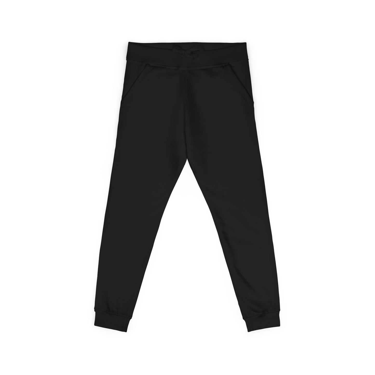 Embroidered Red Floral Patch Sweatpants — Cozy Fleece Joggers
