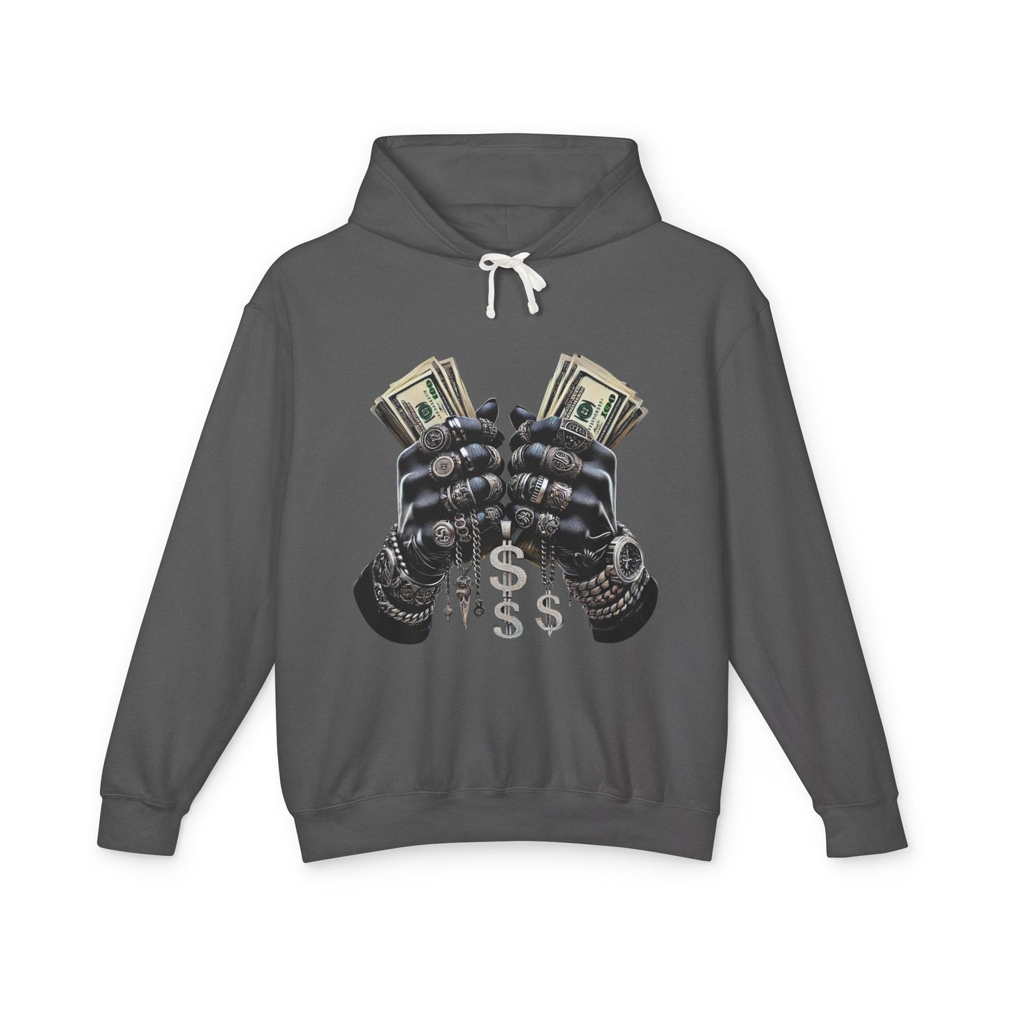 Money Moves Unisex Lightweight Hooded Sweatshirt, Casual Pullover, Streetwear, Unique Gift, Graphic Hoodie, Everyday Wear