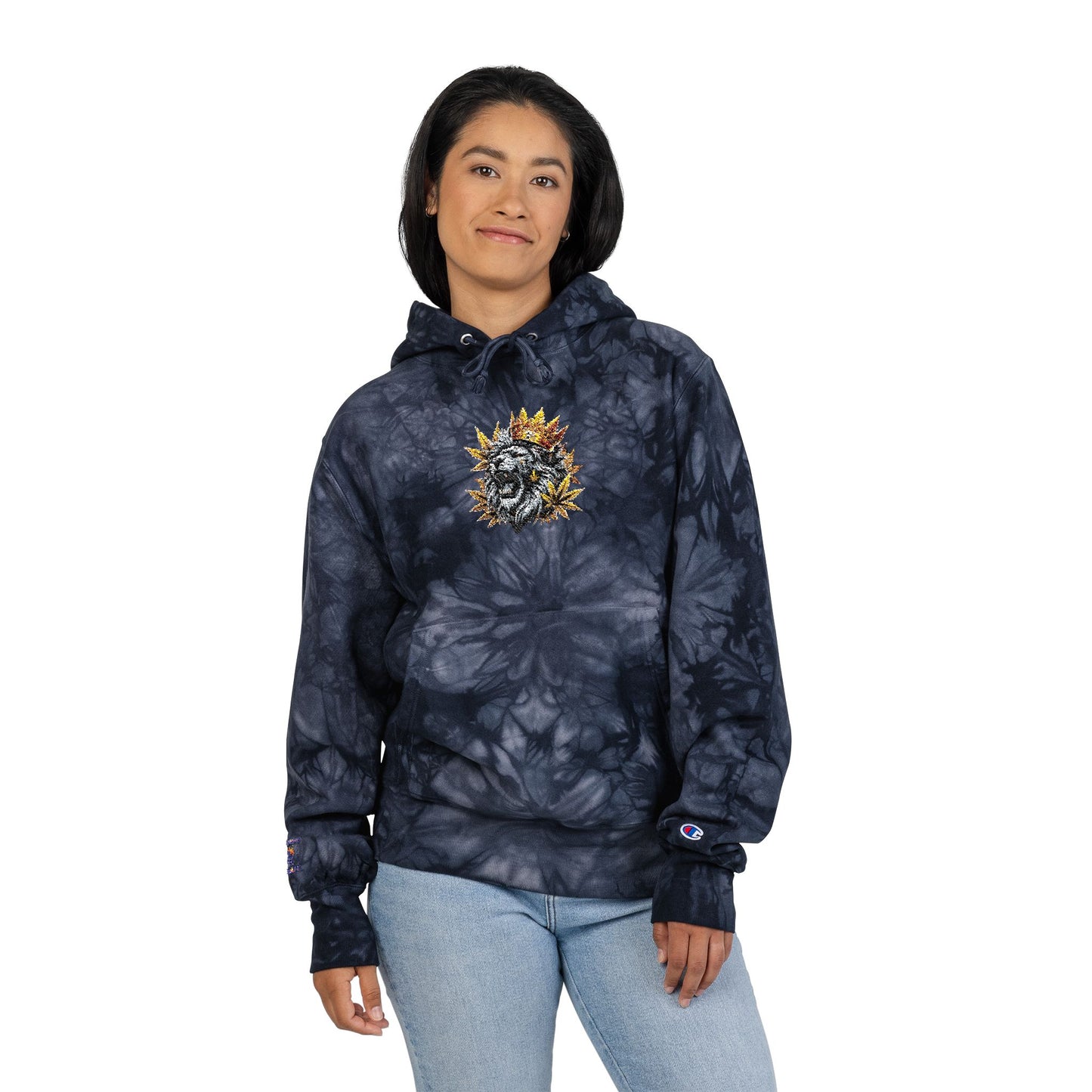 Unisex Tie-Dye Hoodie with Embroidery, Unisex Sweatshirt, Comfortable Casual Wear, Trendy Fashion, Gift for Him/Her