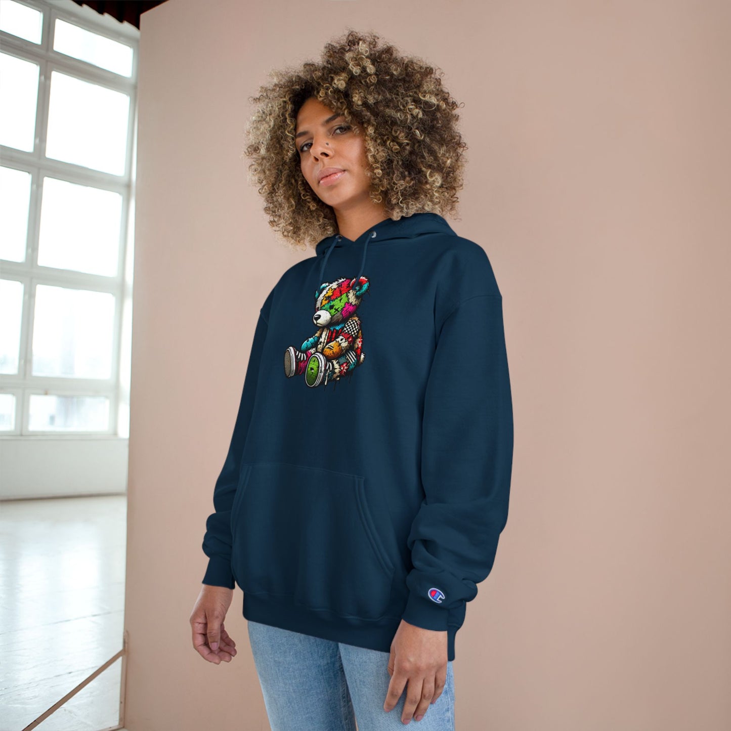 Whimsical Bear Graphic Hoodie - Be Unique, Be Yourself