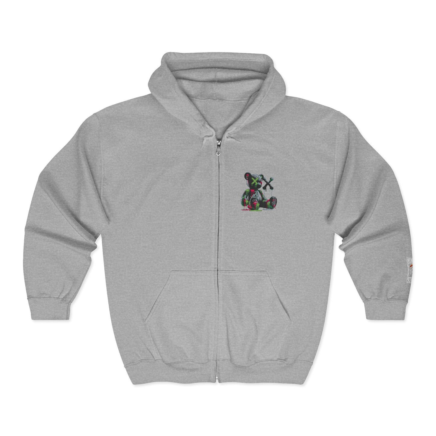 Cool Bear Graphic Unisex Zip Hoodie, Cozy Hoodie for Teens, Casual Wear, Street Style, Perfect Gift for Friends