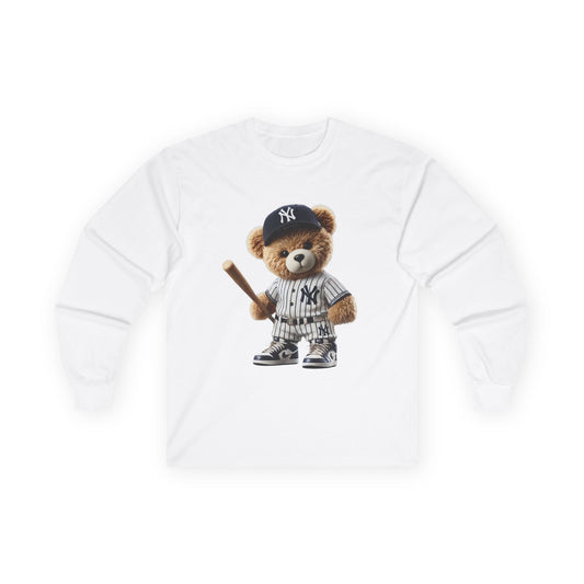 Baseball Bear Long Sleeve Tee - Cute Baseball Shirt, Perfect for Sports Fans, Gift for Kids and Adults, Spring and Summer Style, [...]