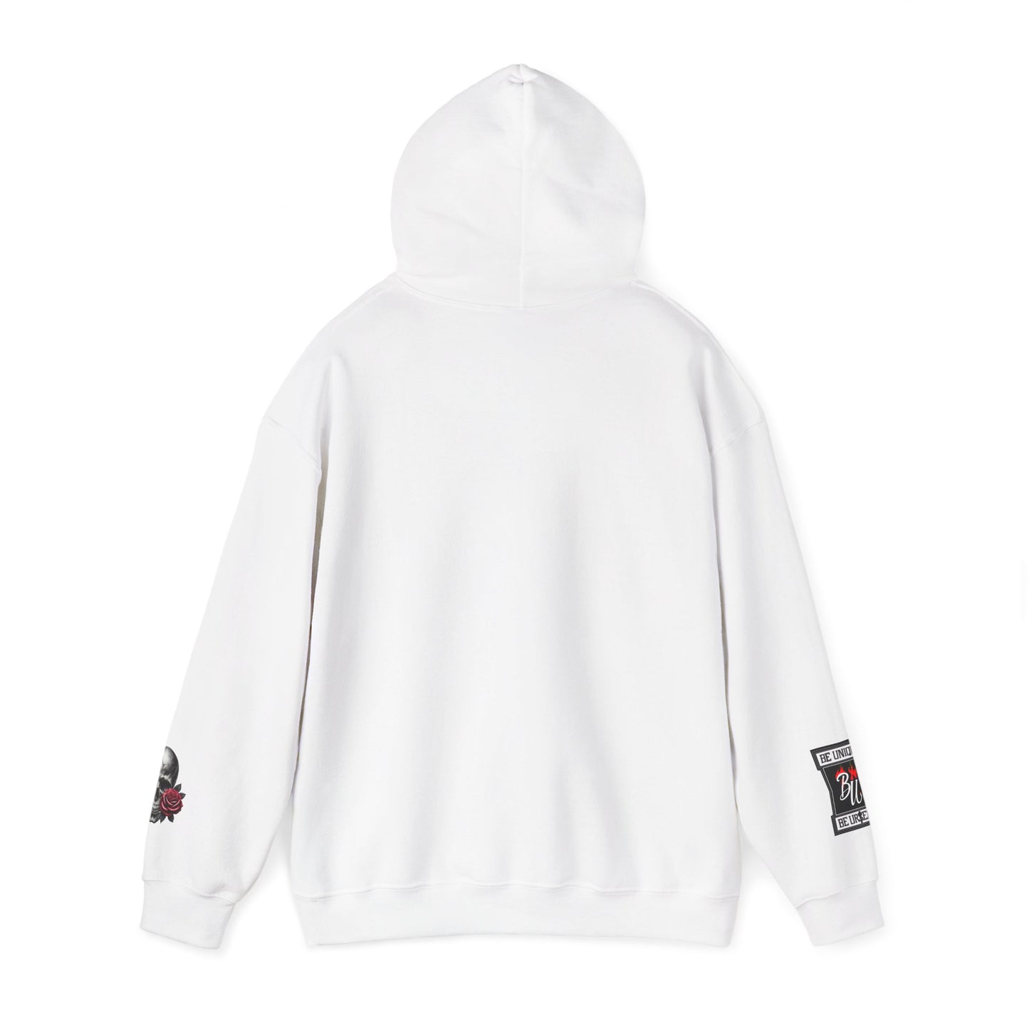 Skull & Rose Hoodie — Vintage Tattoo Sleeve Graphic Hooded Sweatshirt