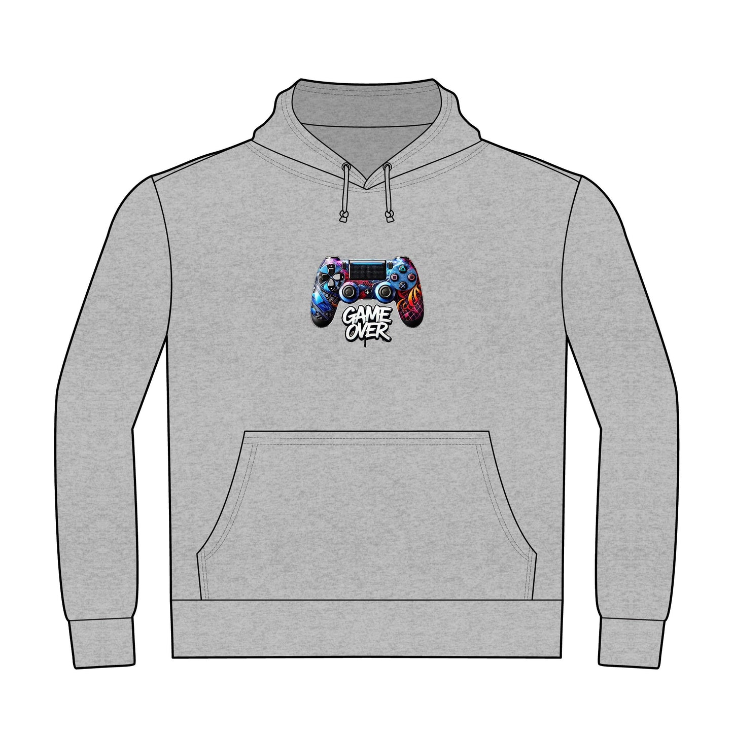 Game Over Unique Graphic Hoodie for Gamers, Comfortable Unisex Hoodie, Perfect Gift for Gamers, Unique Style Pullover, Fun Casual Wear