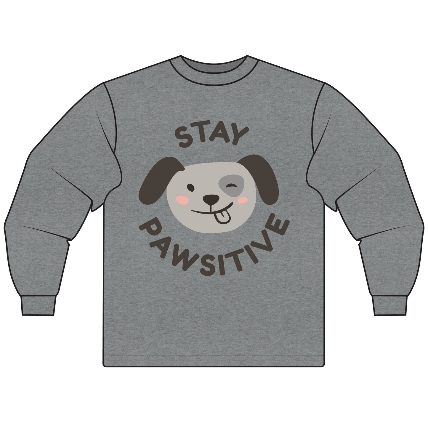 Unisex Long Sleeve T-Shirt, Stay Pawsitive Shirt, Be Unique Tee, Animal Lover Apparel, LGBTQ+ Pride Clothing, Everyday Casual Wear