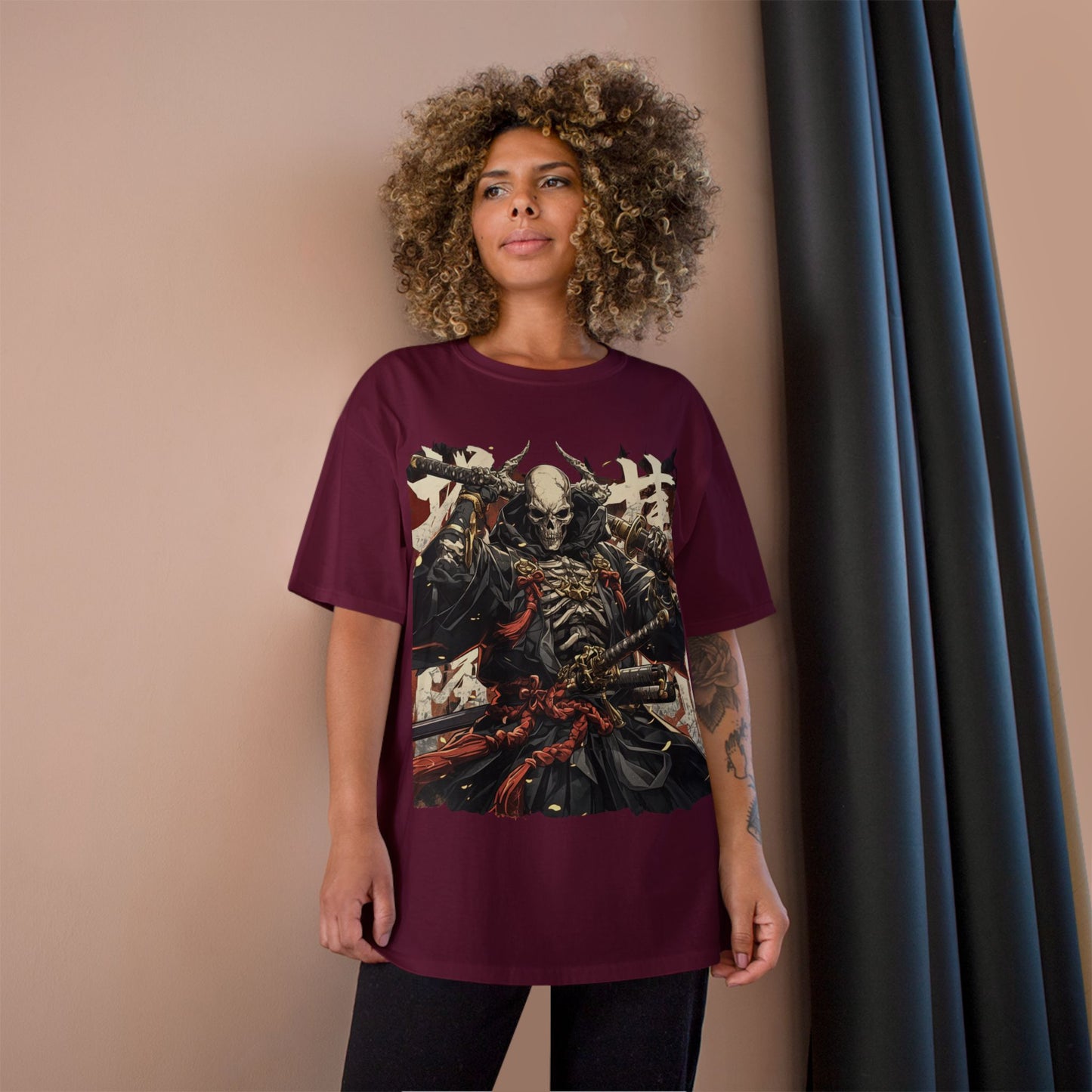 Samurai Skeleton Warrior T-Shirt – Dark Japanese Myth Art Tee