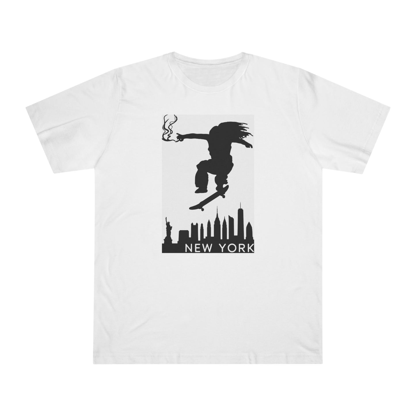 New York City Skater T-shirt, Urban Style Tee, Streetwear Shirt, Skateboarder Apparel, NYC Vibes Fashion