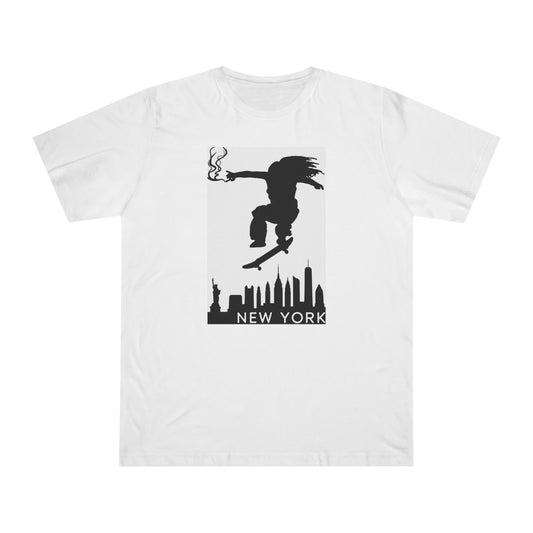 New York City Skater T-shirt, Urban Style Tee, Streetwear Shirt, Skateboarder Apparel, NYC Vibes Fashion