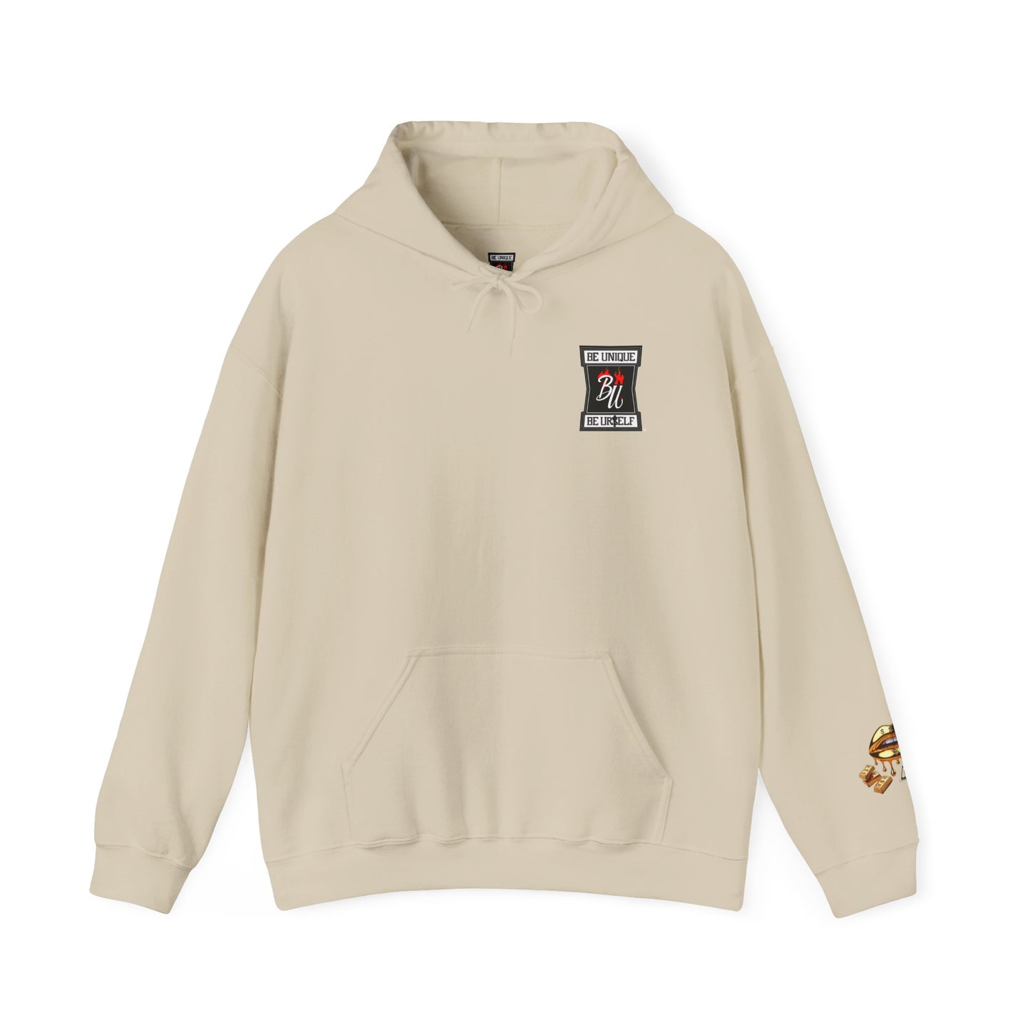 Hoodie — Golden Drip Lips & Money Graphic Pullover