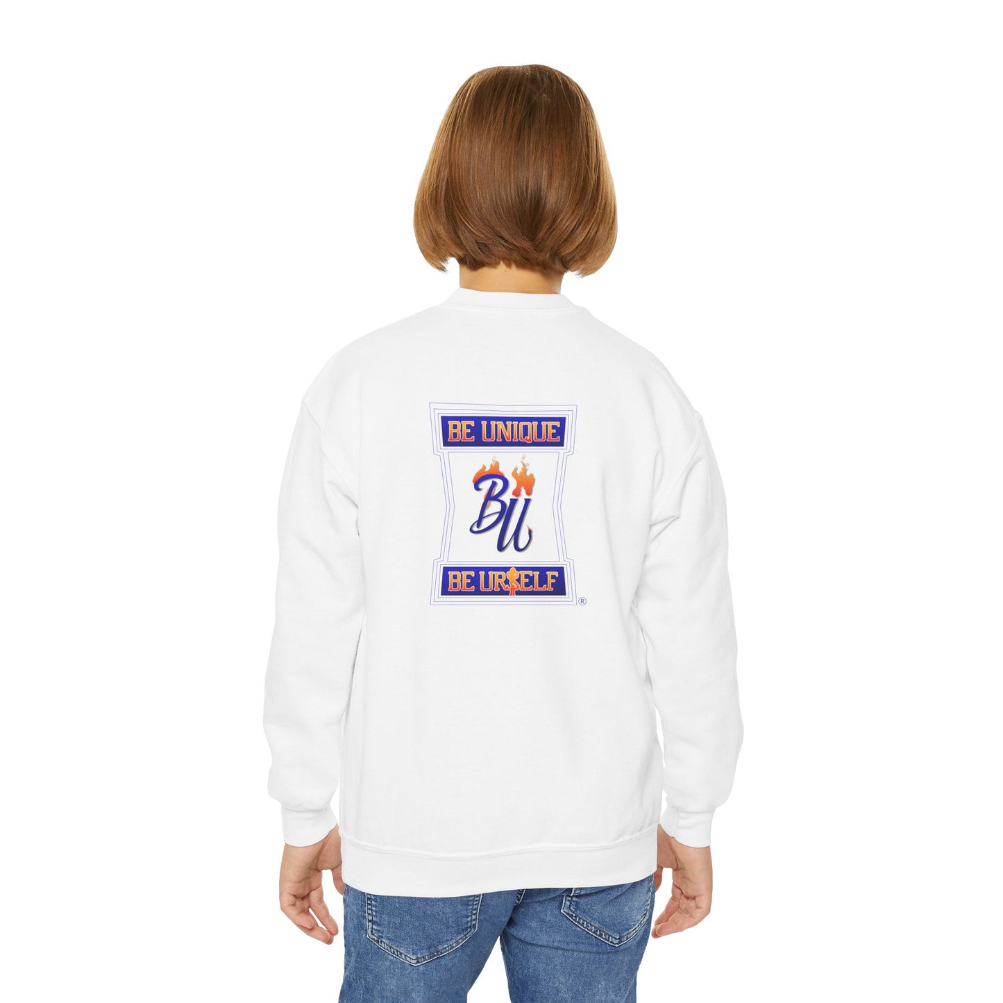 Youth Crewneck Sweatshirt with Playful Dog Design | Perfect for Pet Lovers, Everyday Comfort, Gift Idea, Unique Style, Trendy Apparel