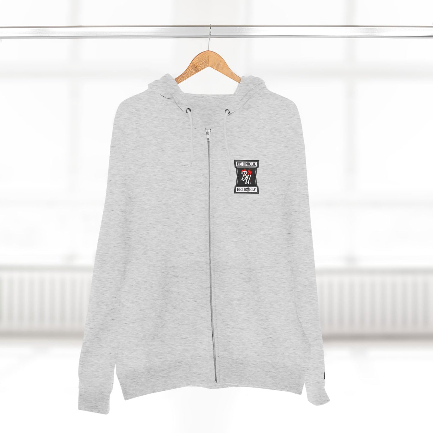 Retro Soda Logo Zip Hoodie — 'Hi' Patch Streetwear Zip-Up